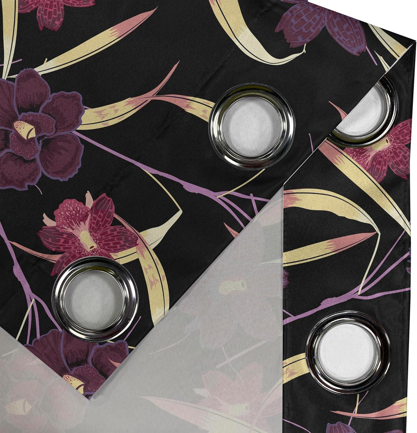 imageAmbesonne Moth Boho Grommet Curtain Neutral Chocolate Tones Wingy Animals with Cosmic Stars Moons and Stripes Print Decorative 2Panel Window Drapes for Bedroom Living Room 50quot x 72quot Sepia BeigePastel Brown and Eggplant