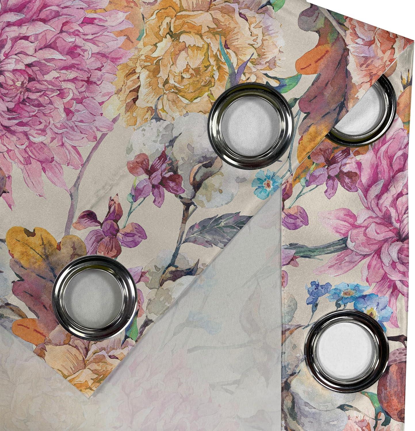 imageAmbesonne Moth Boho Grommet Curtain Neutral Chocolate Tones Wingy Animals with Cosmic Stars Moons and Stripes Print Decorative 2Panel Window Drapes for Bedroom Living Room 50quot x 72quot Sepia BeigeSand Brown and Grey Pink