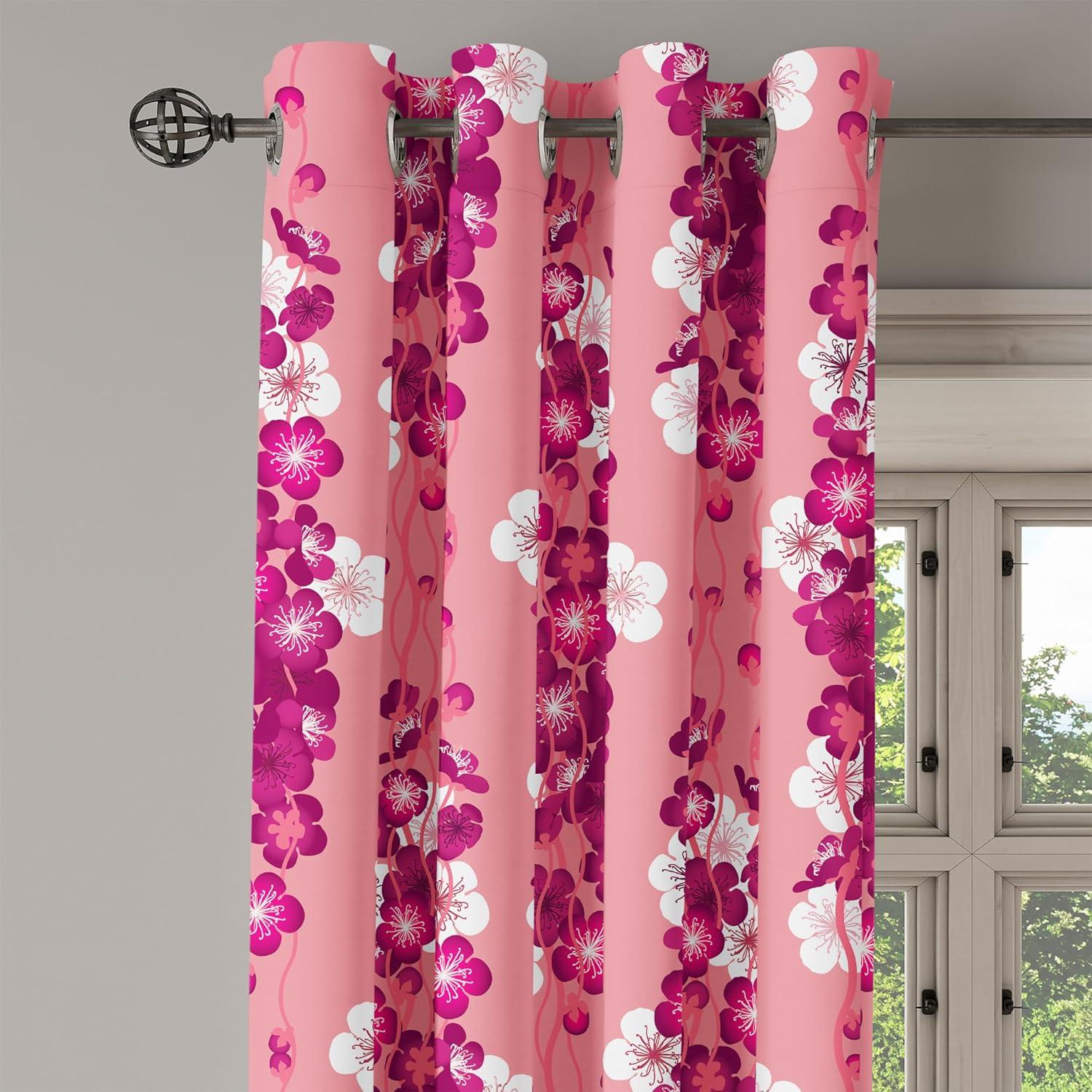 imageAmbesonne Moth Boho Grommet Curtain Neutral Chocolate Tones Wingy Animals with Cosmic Stars Moons and Stripes Print Decorative 2Panel Window Drapes for Bedroom Living Room 50quot x 72quot Sepia BeigePale Fuchsia and Pastel Pink