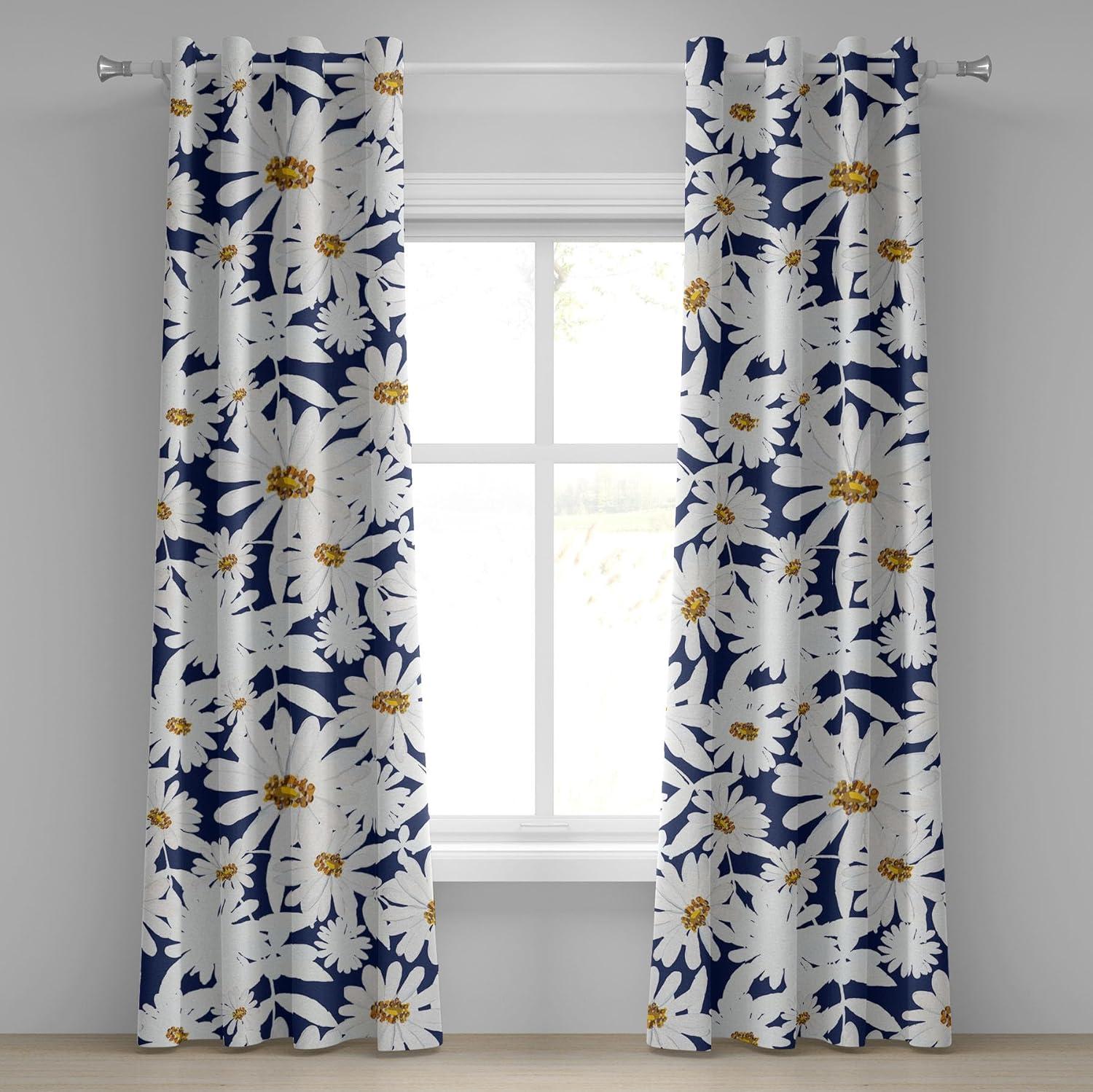 imageAmbesonne Moth Boho Grommet Curtain Neutral Chocolate Tones Wingy Animals with Cosmic Stars Moons and Stripes Print Decorative 2Panel Window Drapes for Bedroom Living Room 50quot x 72quot Sepia BeigeDark Night Blue and Marigold