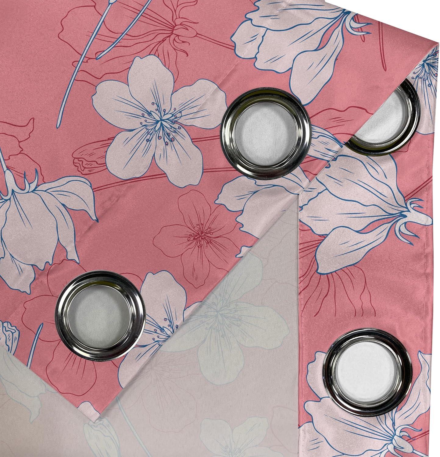 imageAmbesonne Moth Boho Grommet Curtain Neutral Chocolate Tones Wingy Animals with Cosmic Stars Moons and Stripes Print Decorative 2Panel Window Drapes for Bedroom Living Room 50quot x 72quot Sepia BeigePastel Pink and Blue Grey
