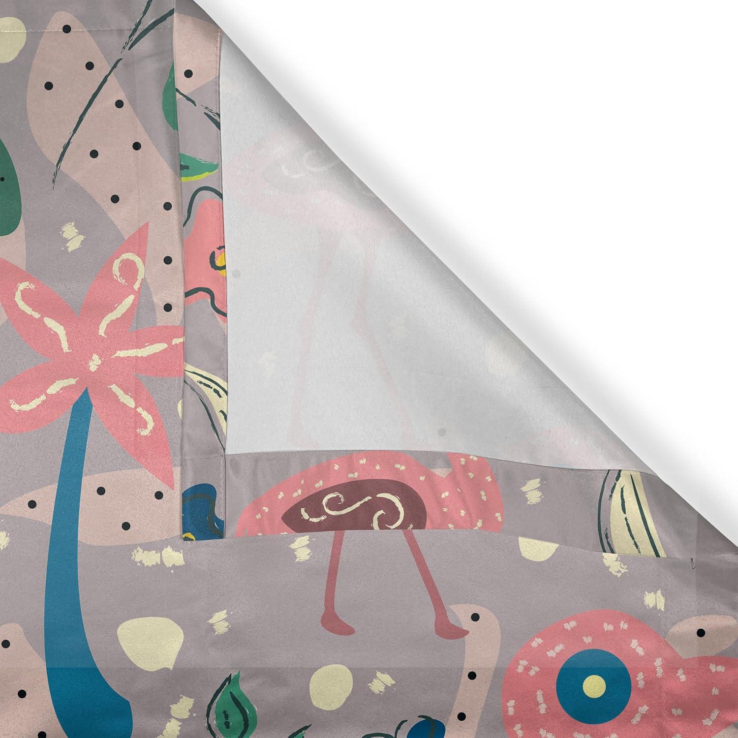 imageAmbesonne Moth Boho Grommet Curtain Neutral Chocolate Tones Wingy Animals with Cosmic Stars Moons and Stripes Print Decorative 2Panel Window Drapes for Bedroom Living Room 50quot x 72quot Sepia BeigeCoral and Dark Cadet Blue