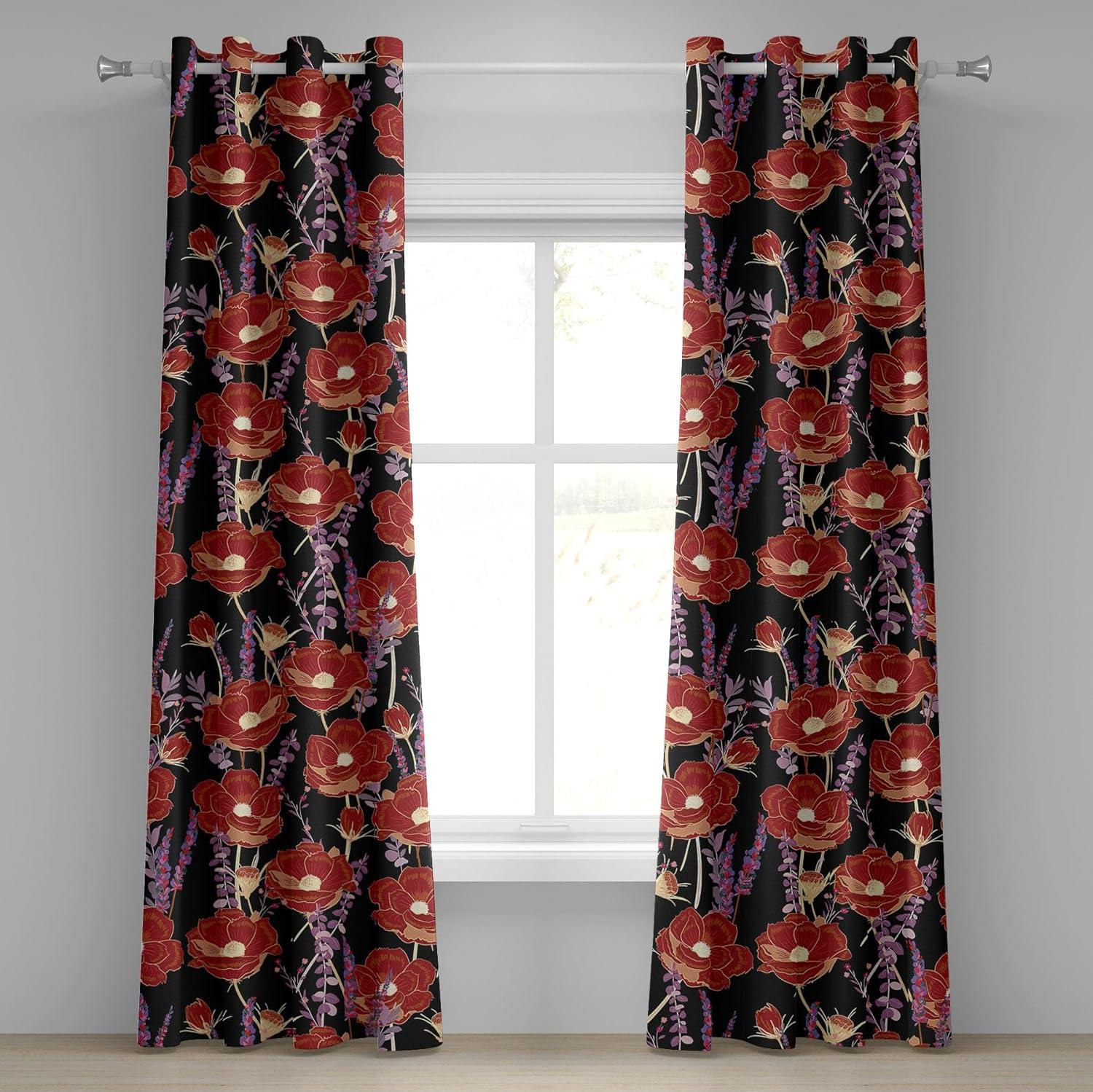 imageAmbesonne Moth Boho Grommet Curtain Neutral Chocolate Tones Wingy Animals with Cosmic Stars Moons and Stripes Print Decorative 2Panel Window Drapes for Bedroom Living Room 50quot x 72quot Sepia BeigePale Fuchsia and Burgundy