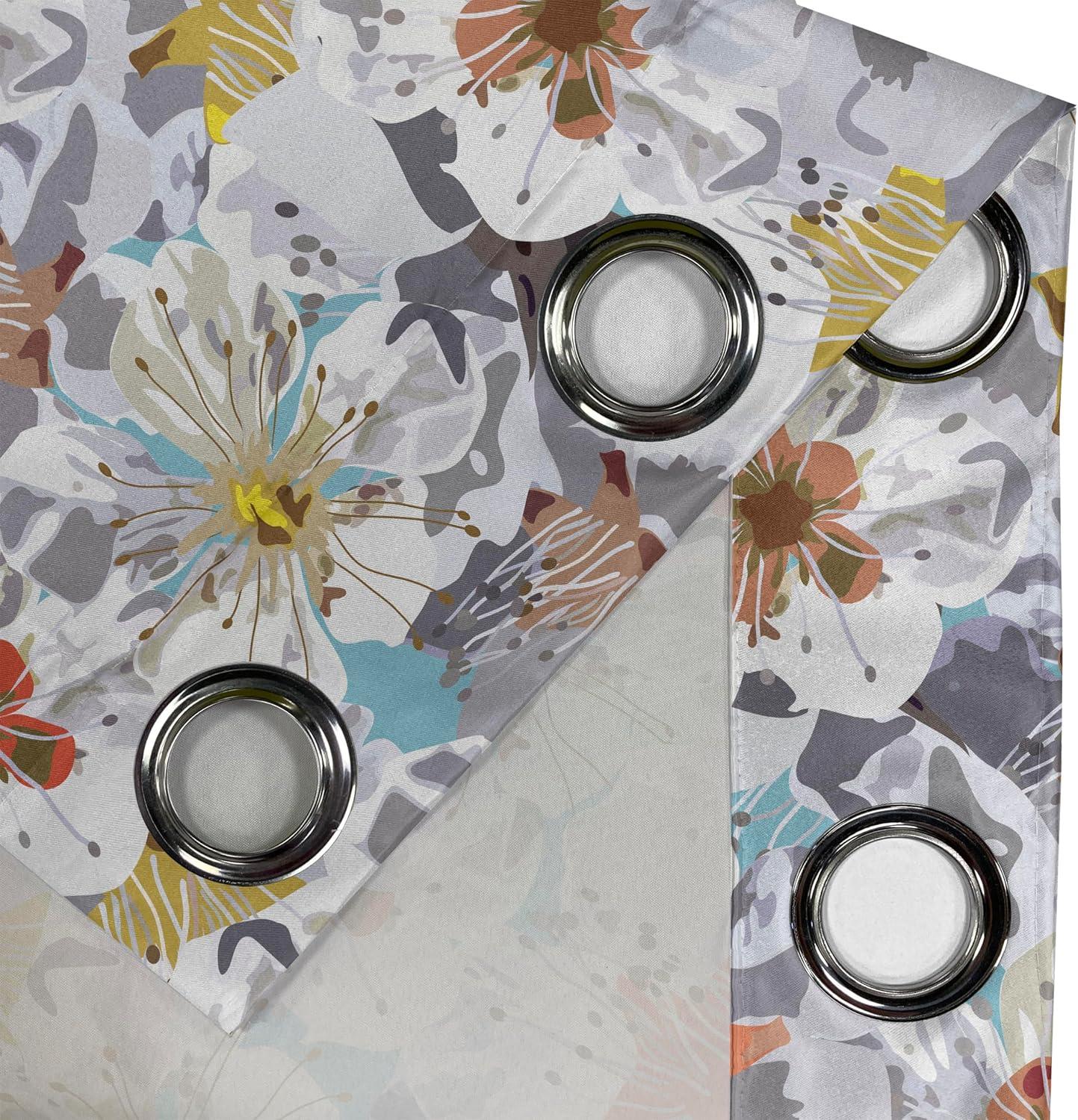 imageAmbesonne Moth Boho Grommet Curtain Neutral Chocolate Tones Wingy Animals with Cosmic Stars Moons and Stripes Print Decorative 2Panel Window Drapes for Bedroom Living Room 50quot x 72quot Sepia BeigeEarth Yellow and Slate Blue
