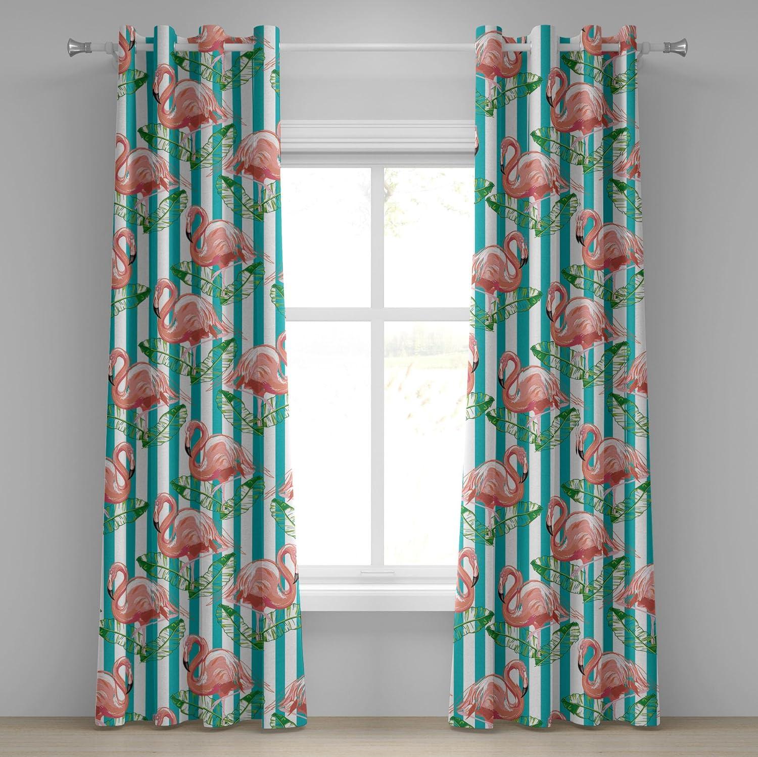 imageAmbesonne Moth Boho Grommet Curtain Neutral Chocolate Tones Wingy Animals with Cosmic Stars Moons and Stripes Print Decorative 2Panel Window Drapes for Bedroom Living Room 50quot x 72quot Sepia BeigeDark Seafoam and Blush