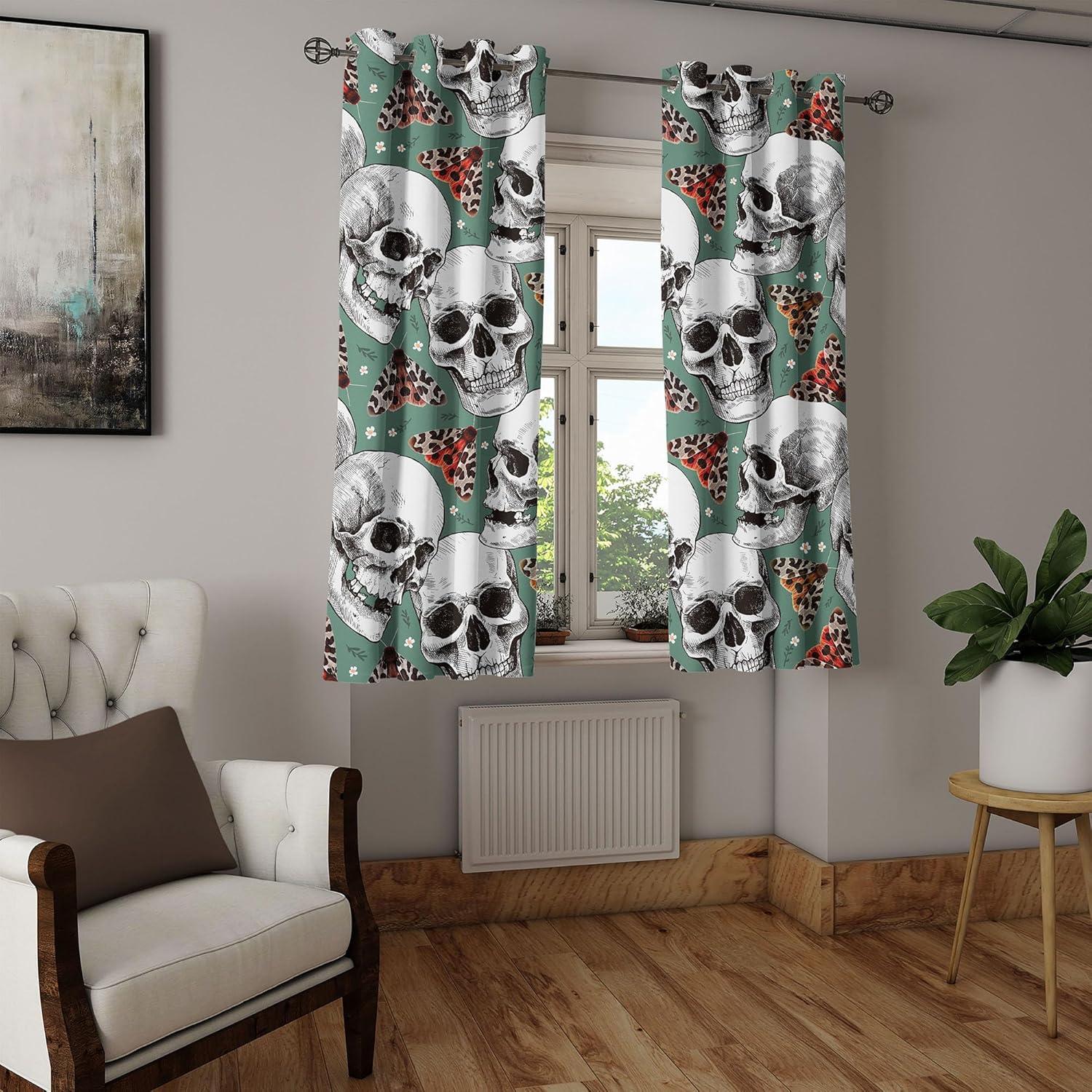 imageAmbesonne Moth Boho Grommet Curtain Neutral Chocolate Tones Wingy Animals with Cosmic Stars Moons and Stripes Print Decorative 2Panel Window Drapes for Bedroom Living Room 50quot x 72quot Sepia BeigeLaurel Green Off White