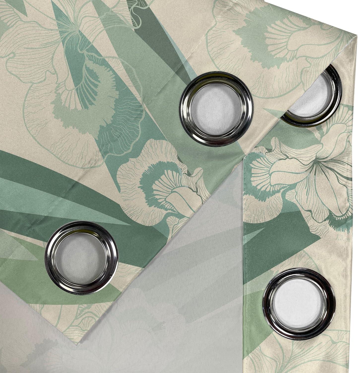 imageAmbesonne Moth Boho Grommet Curtain Neutral Chocolate Tones Wingy Animals with Cosmic Stars Moons and Stripes Print Decorative 2Panel Window Drapes for Bedroom Living Room 50quot x 72quot Sepia BeigeLaurel Green Pale Seafoam