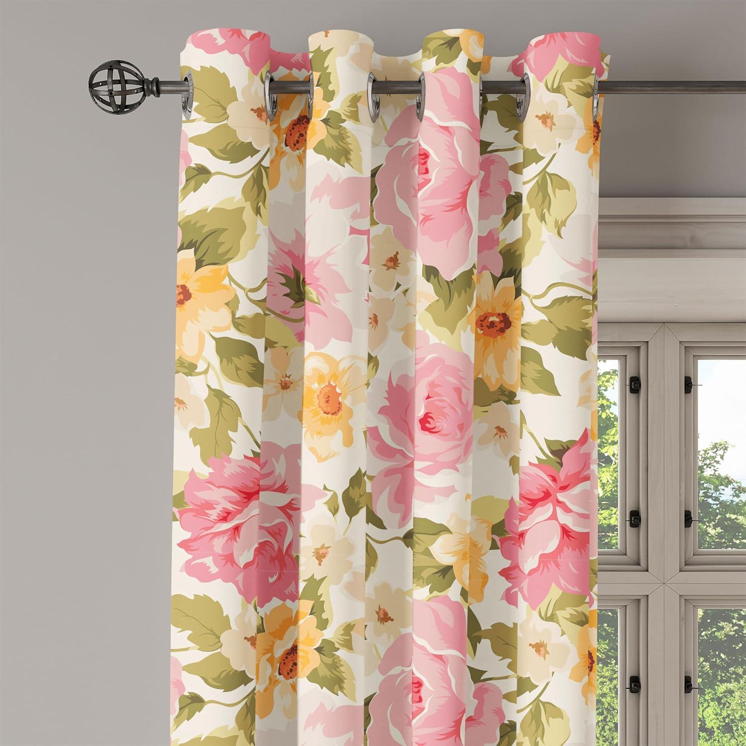 imageAmbesonne Moth Boho Grommet Curtain Neutral Chocolate Tones Wingy Animals with Cosmic Stars Moons and Stripes Print Decorative 2Panel Window Drapes for Bedroom Living Room 50quot x 72quot Sepia BeigePastel Pink and Slate Brown
