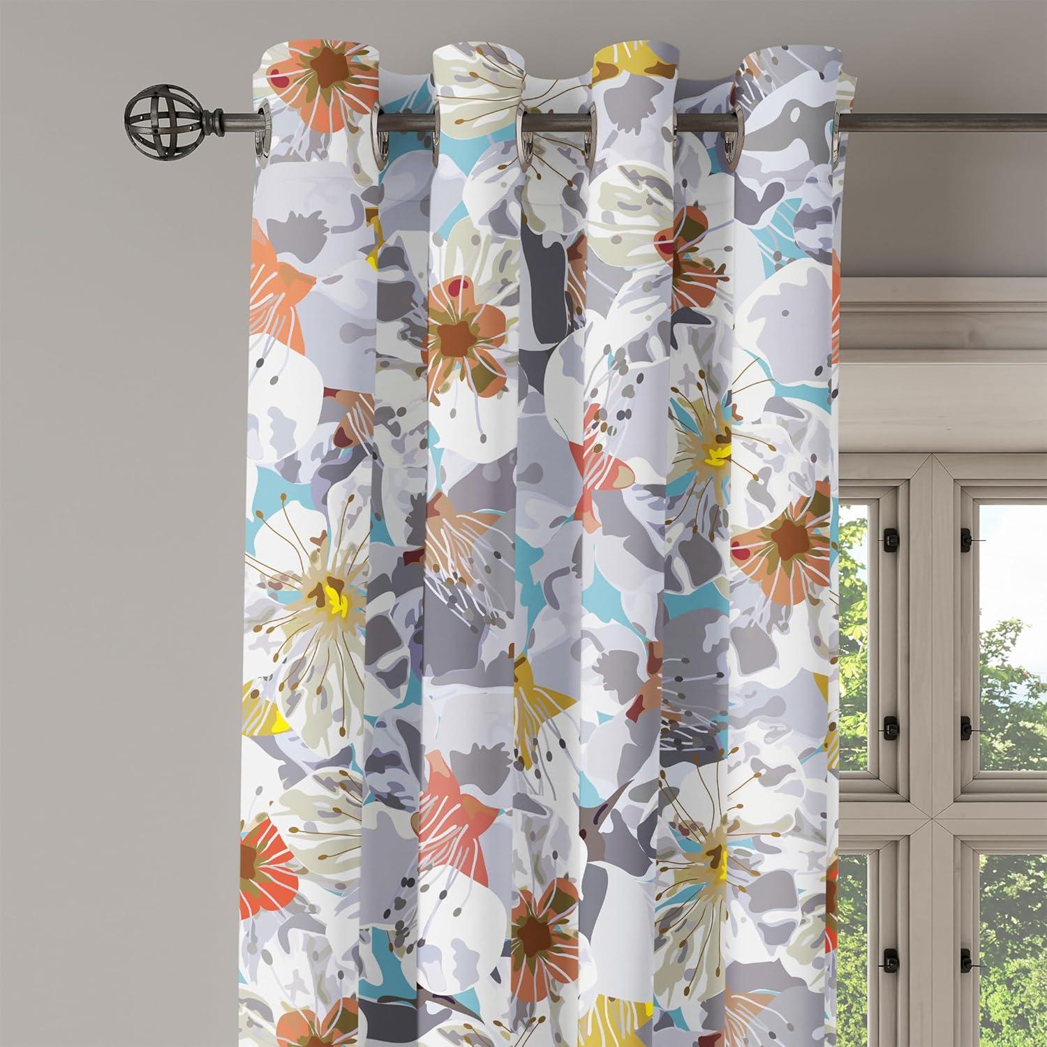 imageAmbesonne Moth Boho Grommet Curtain Neutral Chocolate Tones Wingy Animals with Cosmic Stars Moons and Stripes Print Decorative 2Panel Window Drapes for Bedroom Living Room 50quot x 72quot Sepia BeigeEarth Yellow and Slate Blue