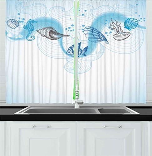imageAmbesonne Retro Kitchen Curtains Classical Plaid Pattern Scottish Striped Tartan Traditional Graphic Illustration Window Drapes 2 Panel Set for Kitchen Cafe Decor 55quot X 39quot Vermilion BlackBlue Grey