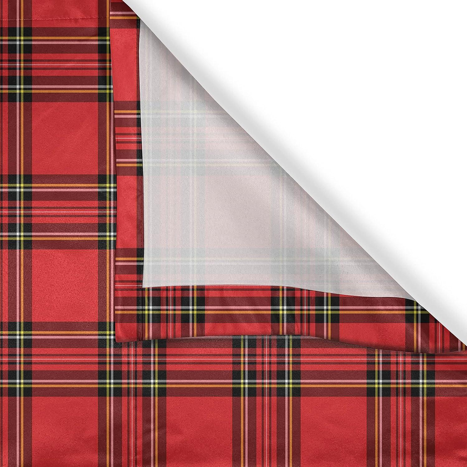 imageAmbesonne Retro Kitchen Curtains Classical Plaid Pattern Scottish Striped Tartan Traditional Graphic Illustration Window Drapes 2 Panel Set for Kitchen Cafe Decor 55quot X 39quot Vermilion BlackVermilion Black