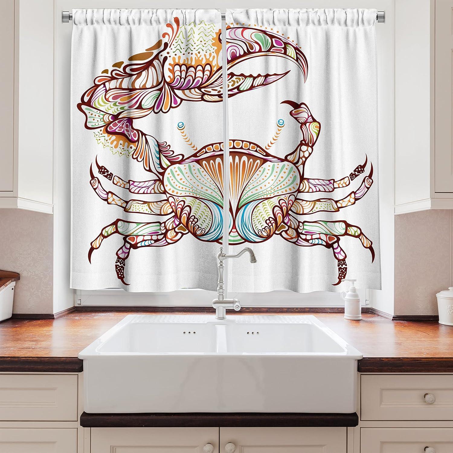 imageAmbesonne Retro Kitchen Curtains Classical Plaid Pattern Scottish Striped Tartan Traditional Graphic Illustration Window Drapes 2 Panel Set for Kitchen Cafe Decor 55quot X 39quot Vermilion BlackChestnut Brown