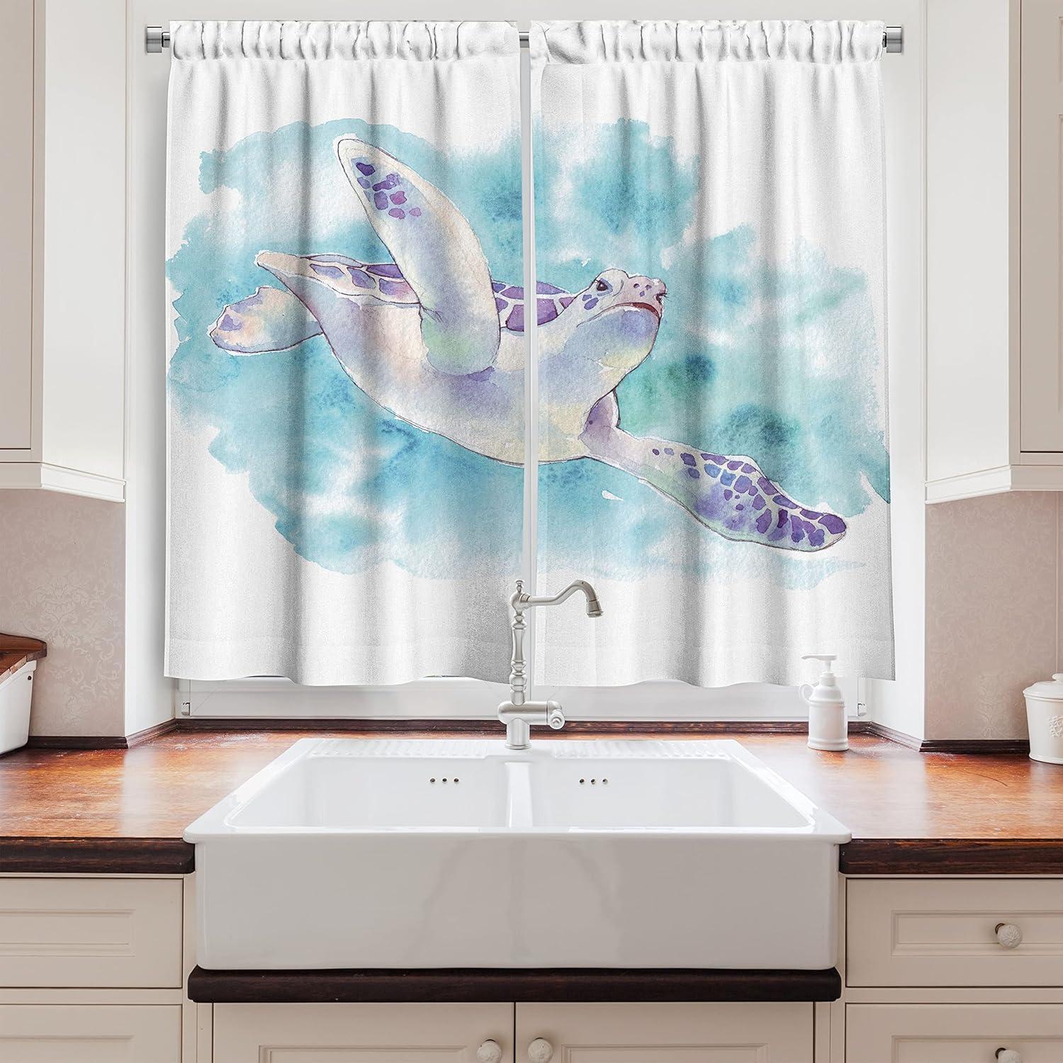 imageAmbesonne Retro Kitchen Curtains Classical Plaid Pattern Scottish Striped Tartan Traditional Graphic Illustration Window Drapes 2 Panel Set for Kitchen Cafe Decor 55quot X 39quot Vermilion BlackTurquoise Lilac