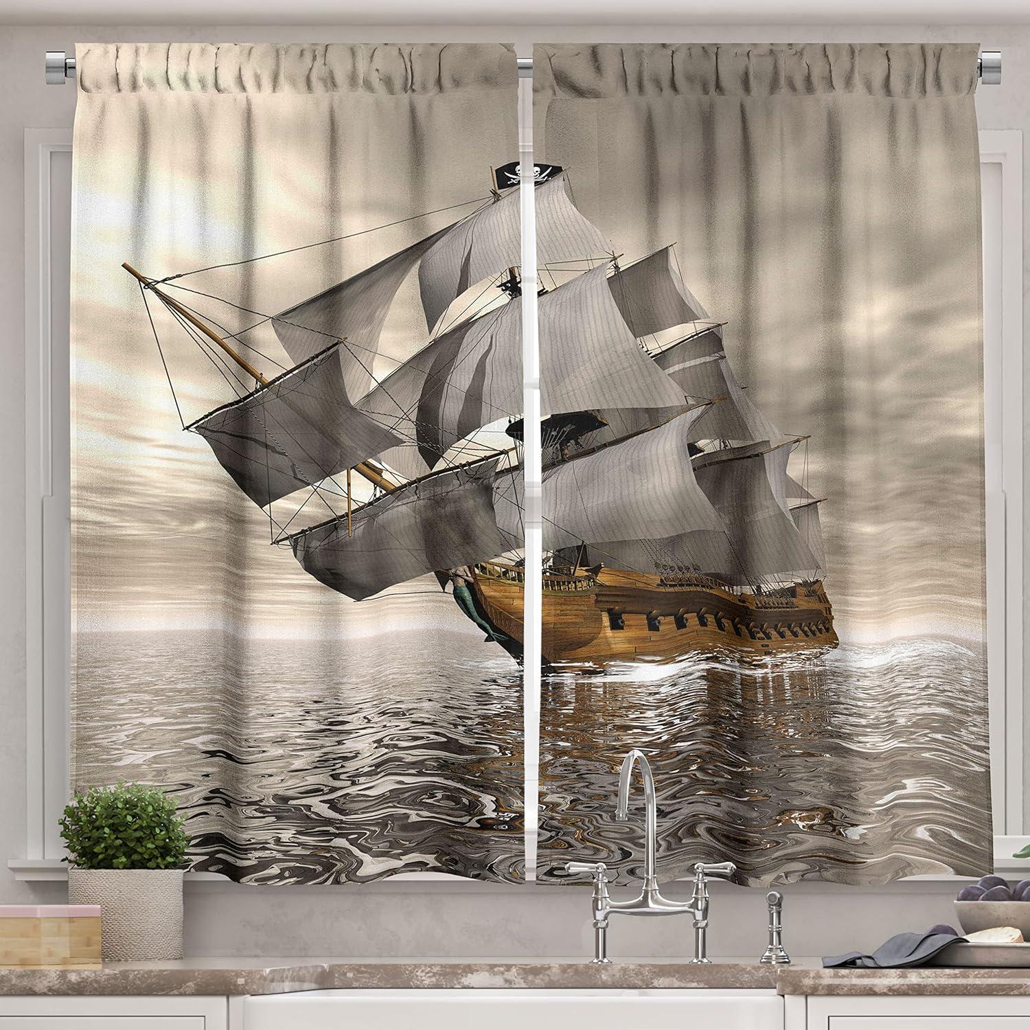 imageAmbesonne Retro Kitchen Curtains Classical Plaid Pattern Scottish Striped Tartan Traditional Graphic Illustration Window Drapes 2 Panel Set for Kitchen Cafe Decor 55quot X 39quot Vermilion BlackCoffee Grey