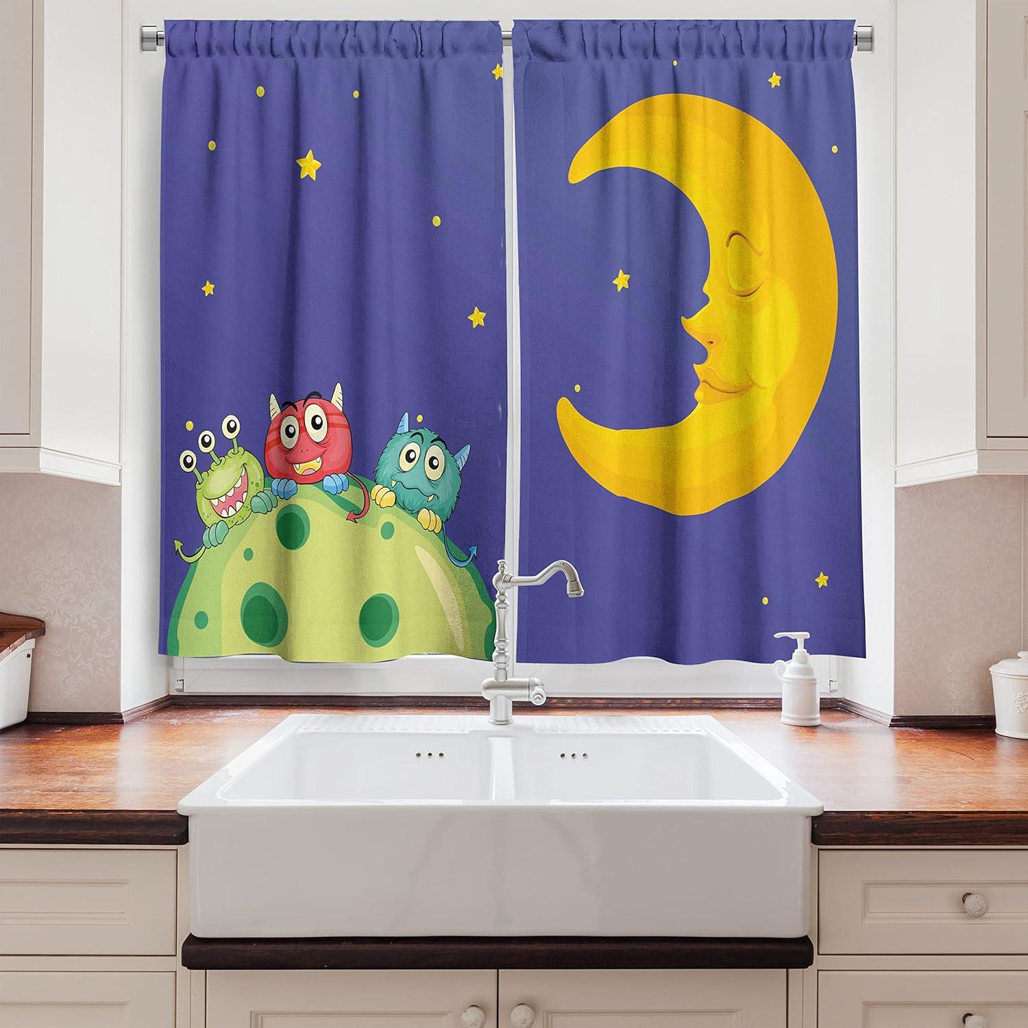 imageAmbesonne Retro Kitchen Curtains Classical Plaid Pattern Scottish Striped Tartan Traditional Graphic Illustration Window Drapes 2 Panel Set for Kitchen Cafe Decor 55quot X 39quot Vermilion BlackPurple Yellow