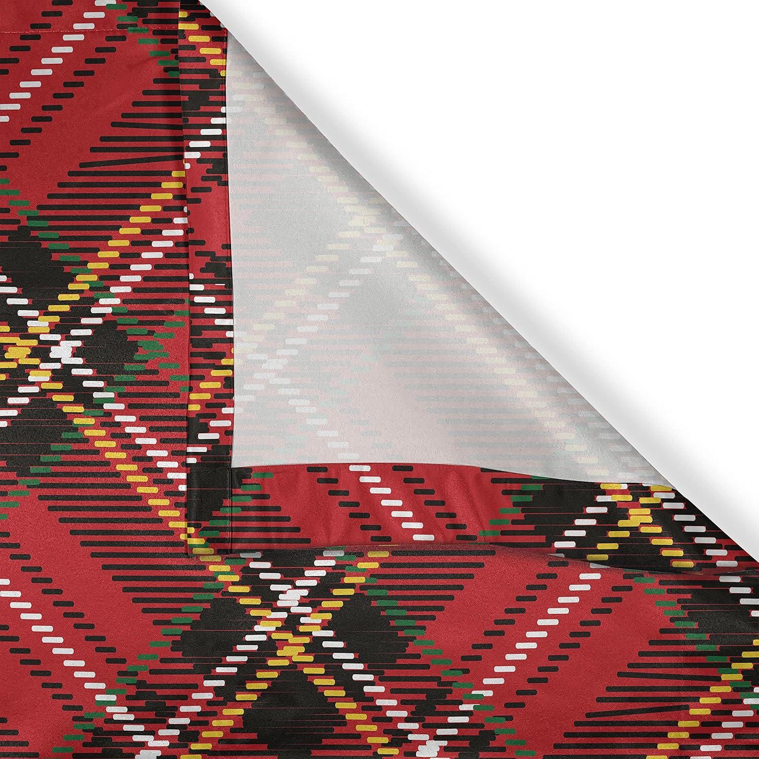 imageAmbesonne Retro Kitchen Curtains Classical Plaid Pattern Scottish Striped Tartan Traditional Graphic Illustration Window Drapes 2 Panel Set for Kitchen Cafe Decor 55quot X 39quot Vermilion BlackBurgundy Green