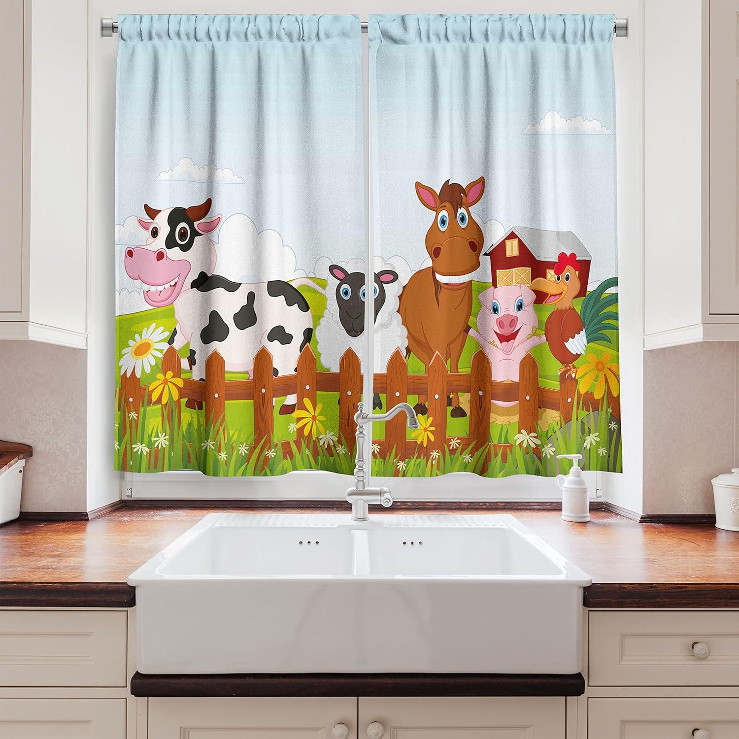 imageAmbesonne Retro Kitchen Curtains Classical Plaid Pattern Scottish Striped Tartan Traditional Graphic Illustration Window Drapes 2 Panel Set for Kitchen Cafe Decor 55quot X 39quot Vermilion BlackPale Brown