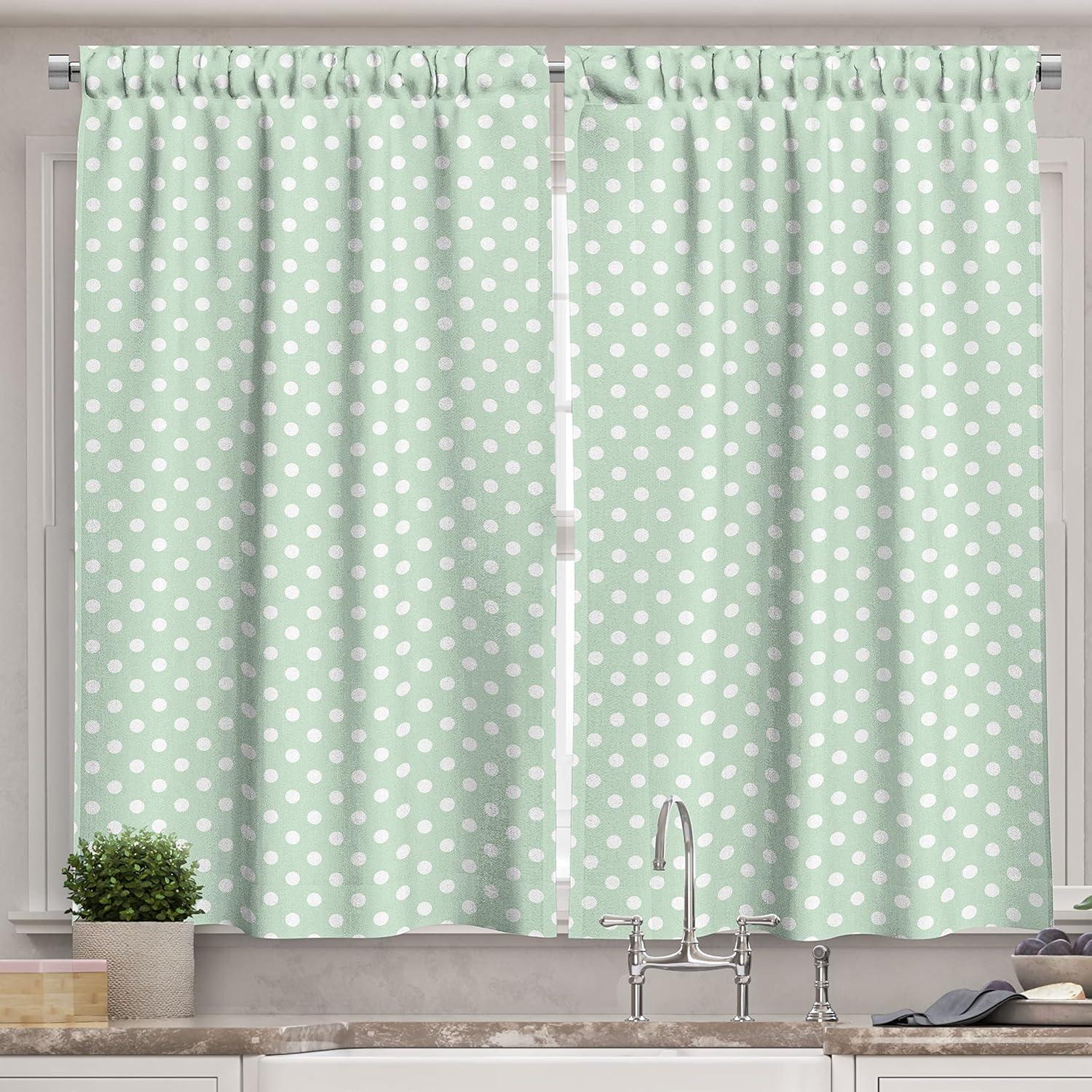 imageAmbesonne Retro Kitchen Curtains Classical Plaid Pattern Scottish Striped Tartan Traditional Graphic Illustration Window Drapes 2 Panel Set for Kitchen Cafe Decor 55quot X 39quot Vermilion BlackGreen White