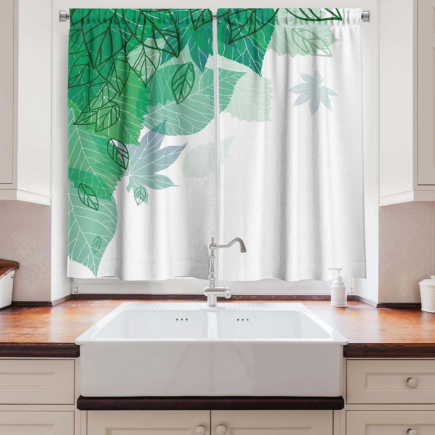 imageAmbesonne Retro Kitchen Curtains Classical Plaid Pattern Scottish Striped Tartan Traditional Graphic Illustration Window Drapes 2 Panel Set for Kitchen Cafe Decor 55quot X 39quot Vermilion BlackJade Green