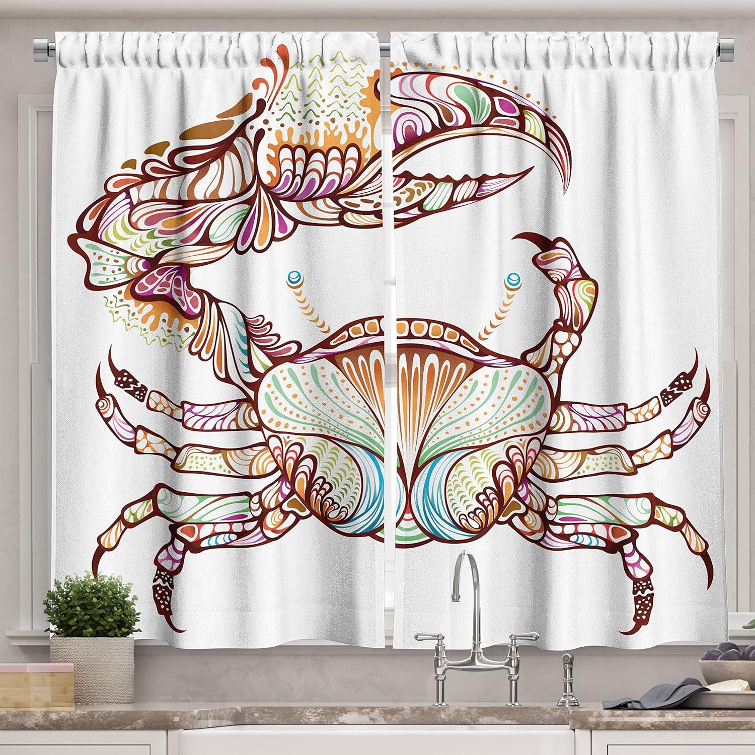 imageAmbesonne Retro Kitchen Curtains Classical Plaid Pattern Scottish Striped Tartan Traditional Graphic Illustration Window Drapes 2 Panel Set for Kitchen Cafe Decor 55quot X 39quot Vermilion BlackChestnut Brown