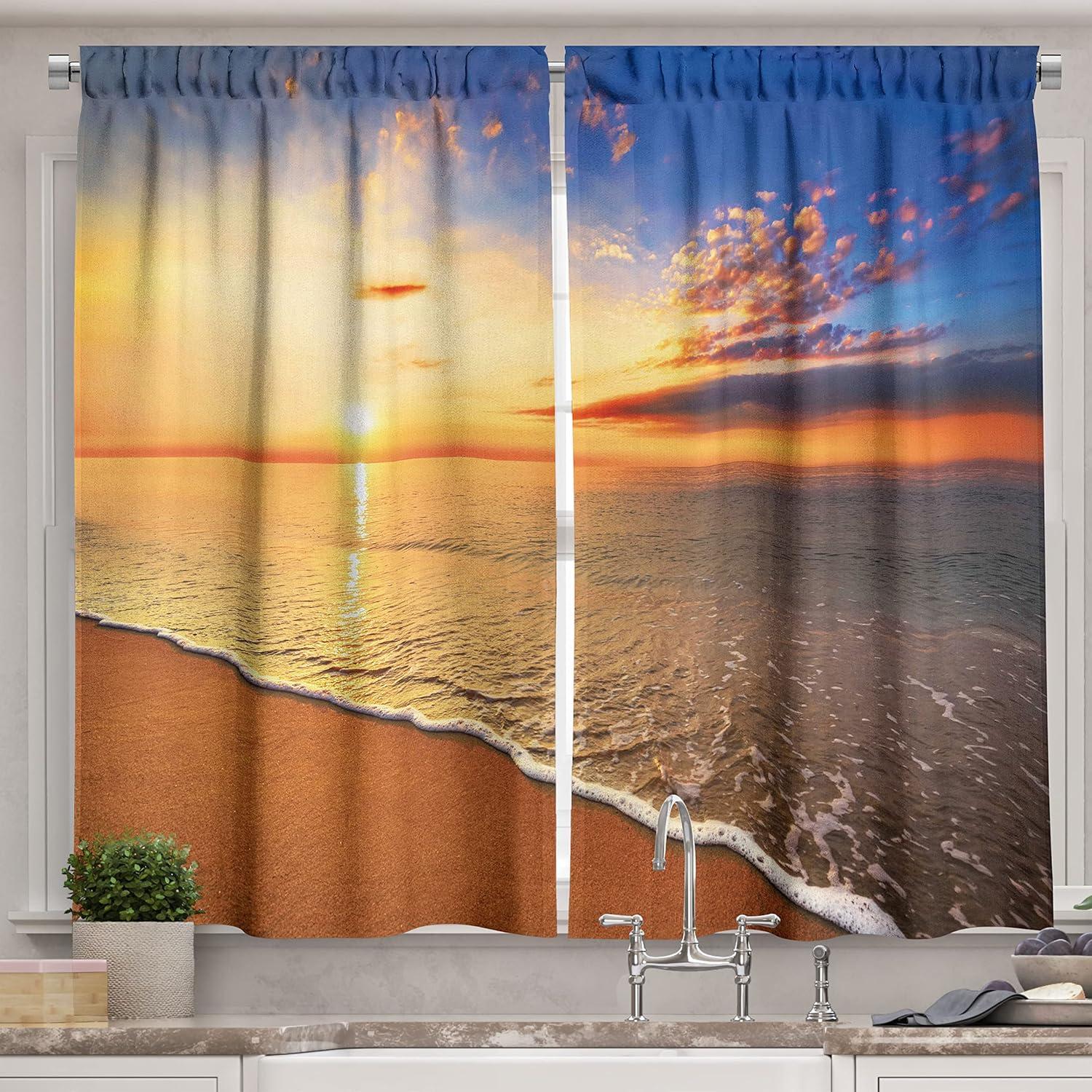imageAmbesonne Retro Kitchen Curtains Classical Plaid Pattern Scottish Striped Tartan Traditional Graphic Illustration Window Drapes 2 Panel Set for Kitchen Cafe Decor 55quot X 39quot Vermilion BlackYellow Ginger