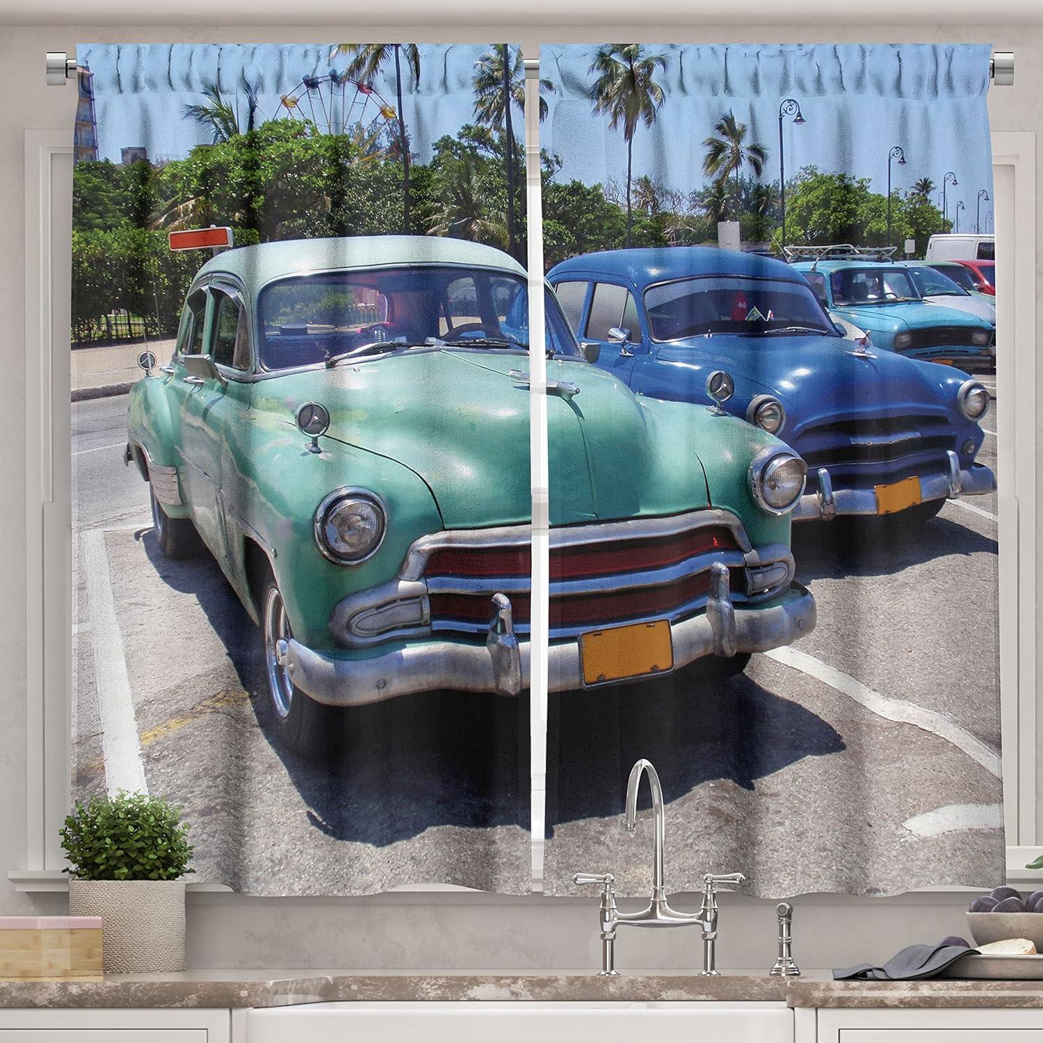 imageAmbesonne Retro Kitchen Curtains Classical Plaid Pattern Scottish Striped Tartan Traditional Graphic Illustration Window Drapes 2 Panel Set for Kitchen Cafe Decor 55quot X 39quot Vermilion BlackMulti Color
