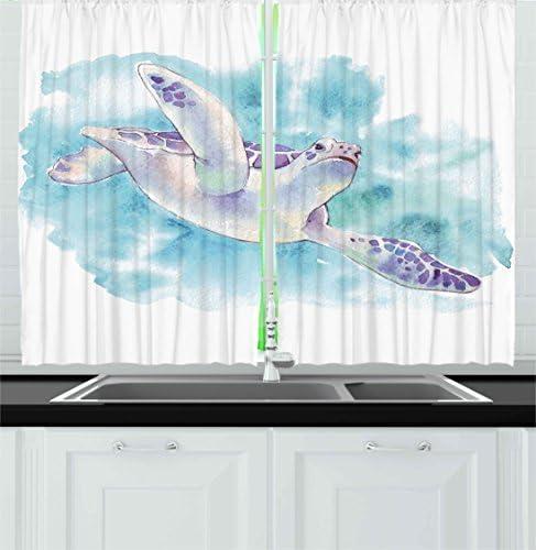 imageAmbesonne Retro Kitchen Curtains Classical Plaid Pattern Scottish Striped Tartan Traditional Graphic Illustration Window Drapes 2 Panel Set for Kitchen Cafe Decor 55quot X 39quot Vermilion BlackTurquoise Lilac