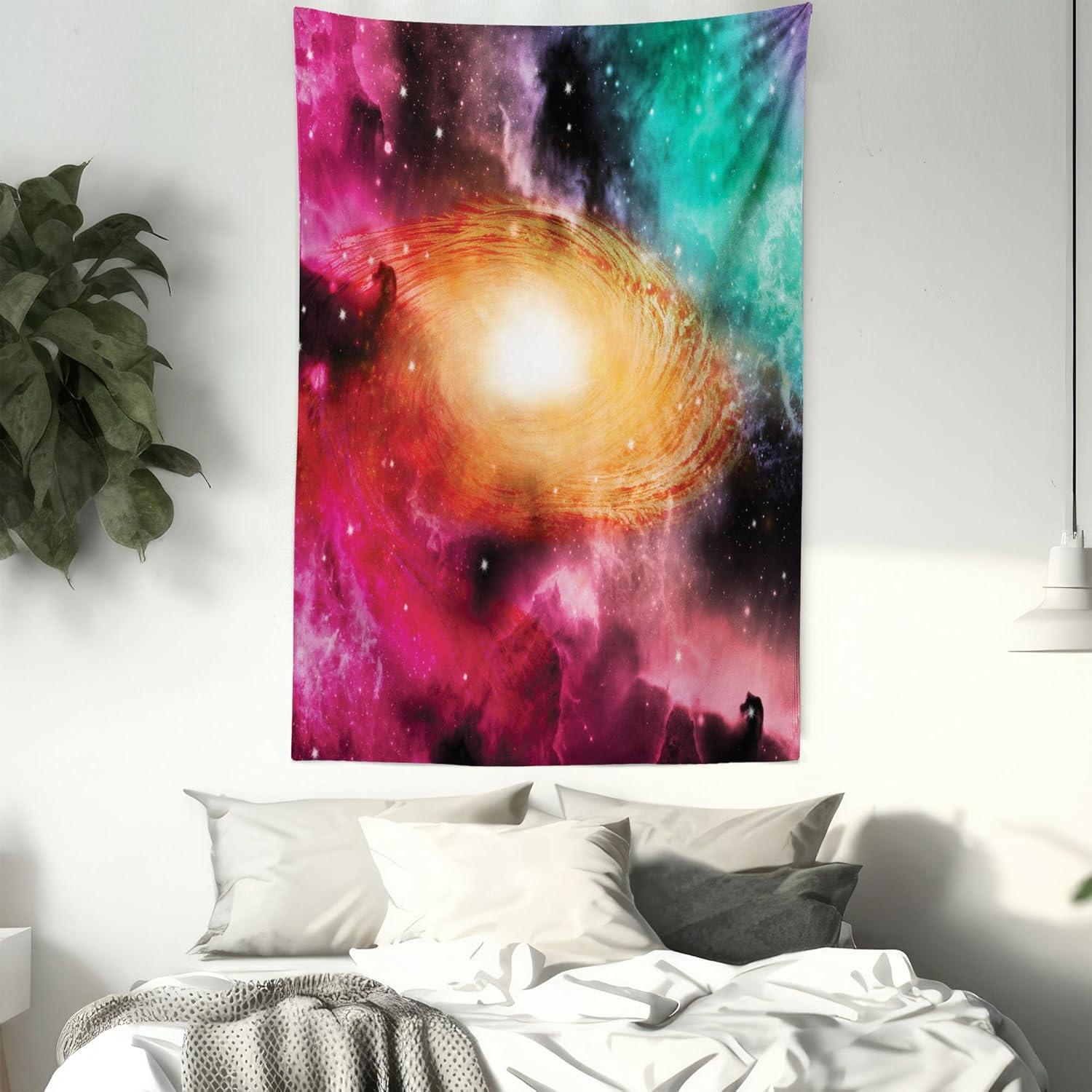 imageAmbesonne Rustic Tapestry Close Line of Poppy Petals Field Meadow Summer Holiday Sun Plant Floral Theme Wide Wall Hanging for Bedroom Living Room Dorm 60quot X 40quot Orange BrownPink Orange Green