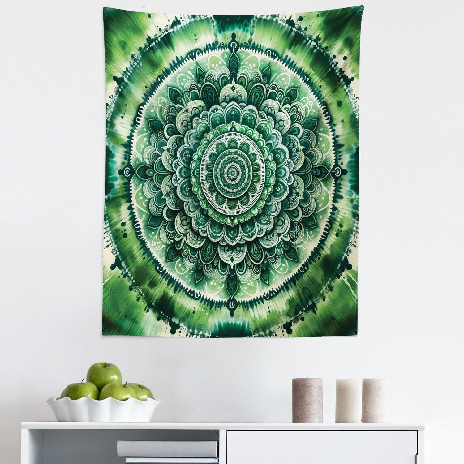 imageAmbesonne Rustic Tapestry Close Line of Poppy Petals Field Meadow Summer Holiday Sun Plant Floral Theme Wide Wall Hanging for Bedroom Living Room Dorm 60quot X 40quot Orange BrownEmerald and Green