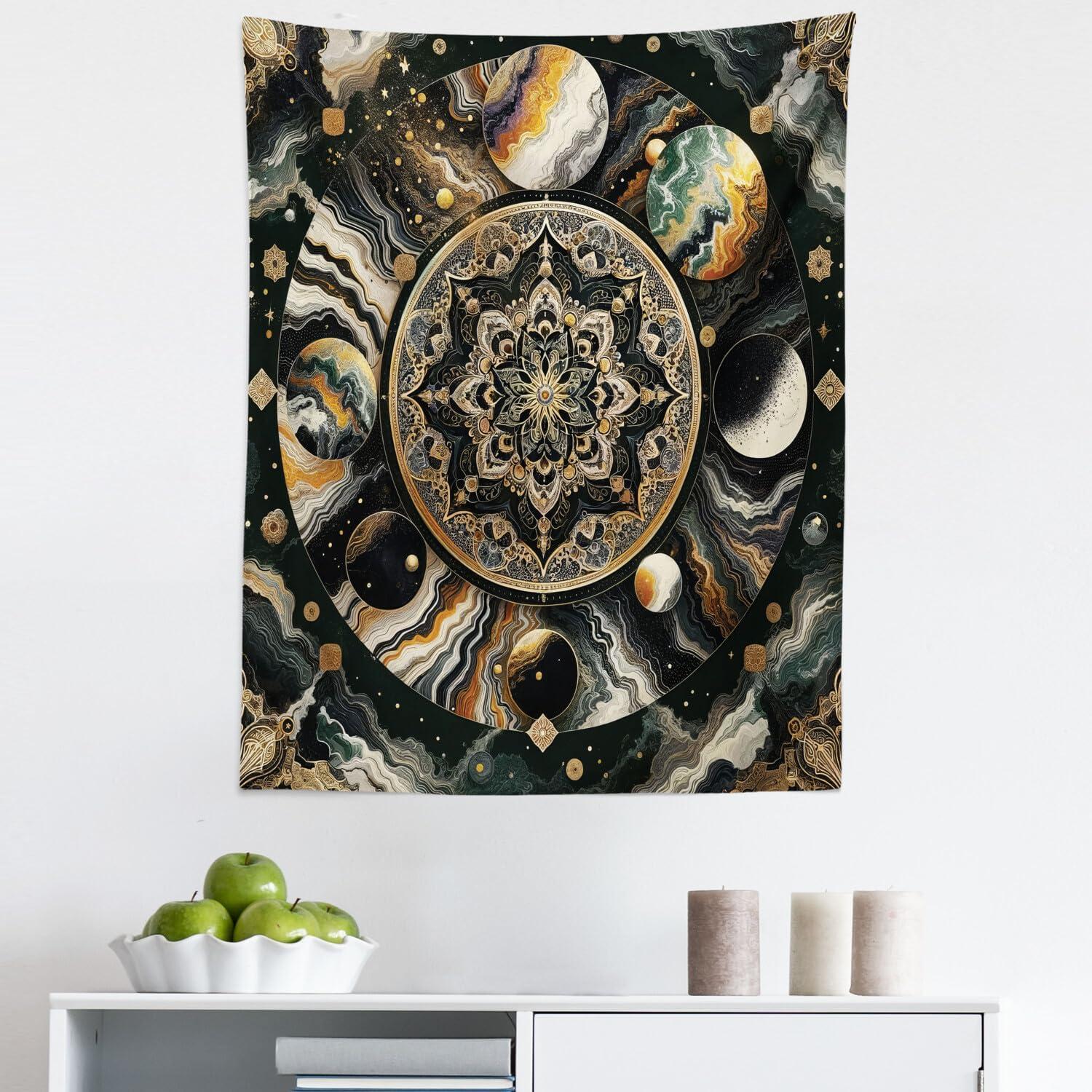 imageAmbesonne Rustic Tapestry Close Line of Poppy Petals Field Meadow Summer Holiday Sun Plant Floral Theme Wide Wall Hanging for Bedroom Living Room Dorm 60quot X 40quot Orange BrownDark Grey Earth Yellow