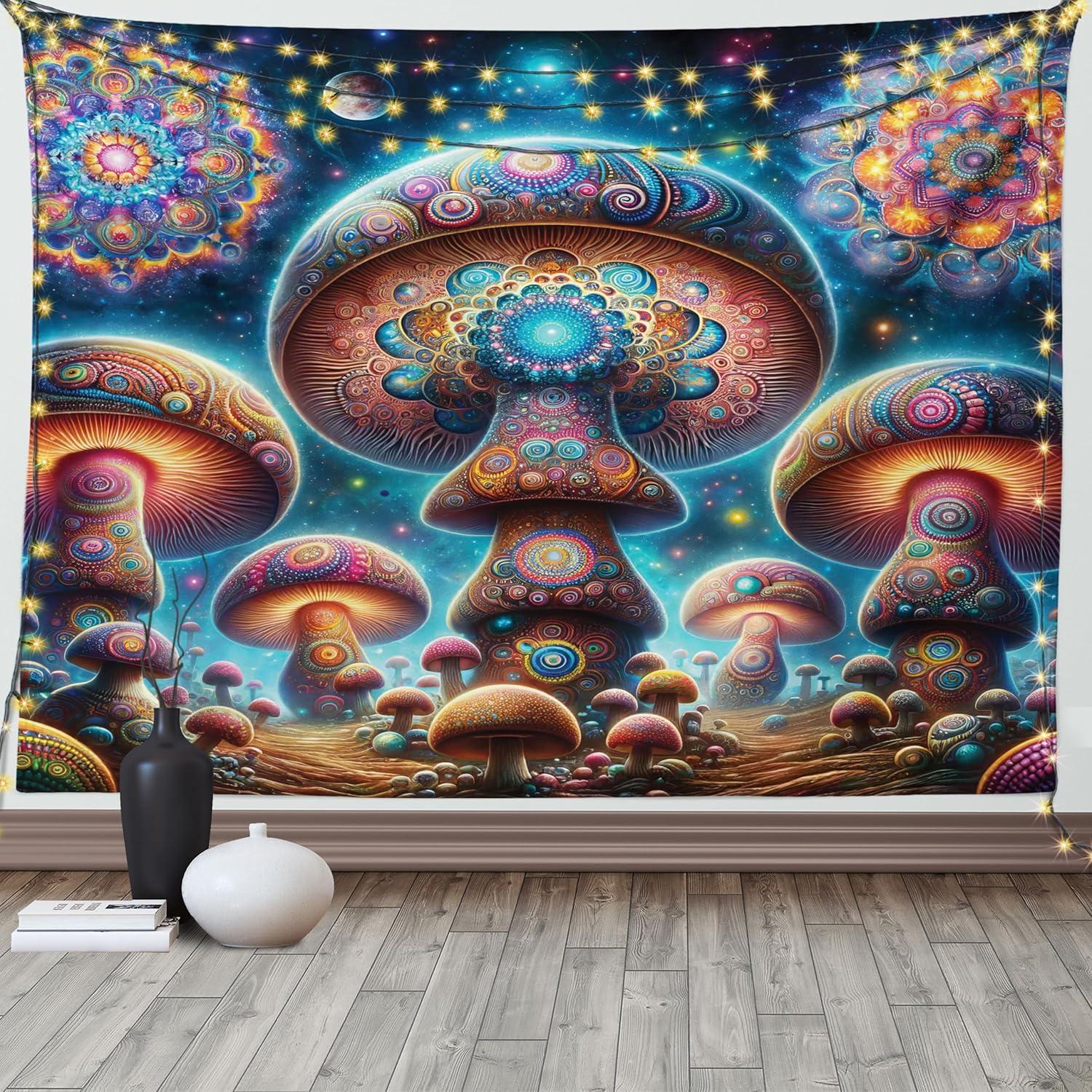 imageAmbesonne Rustic Tapestry Close Line of Poppy Petals Field Meadow Summer Holiday Sun Plant Floral Theme Wide Wall Hanging for Bedroom Living Room Dorm 60quot X 40quot Orange BrownAqua Marigold Indigo