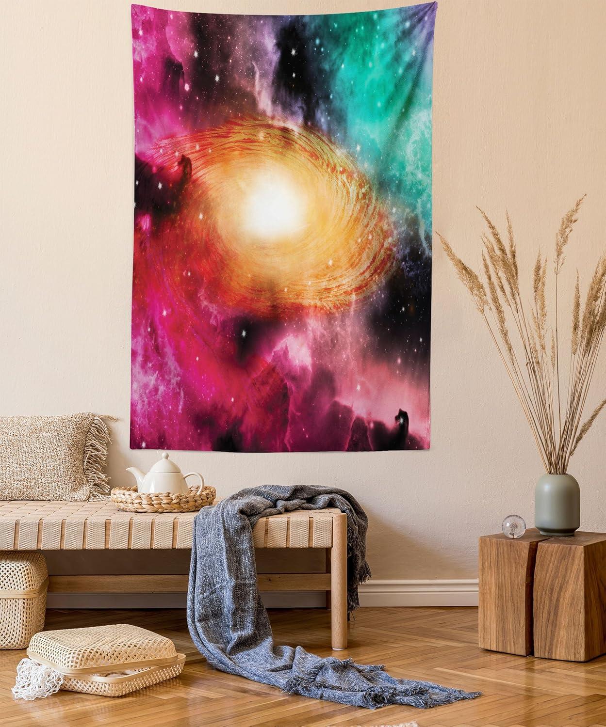 imageAmbesonne Rustic Tapestry Close Line of Poppy Petals Field Meadow Summer Holiday Sun Plant Floral Theme Wide Wall Hanging for Bedroom Living Room Dorm 60quot X 40quot Orange BrownPink Orange Green
