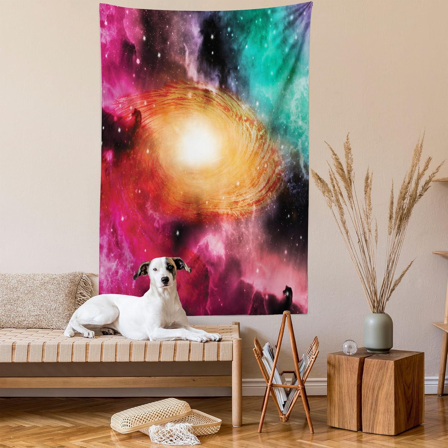 imageAmbesonne Rustic Tapestry Close Line of Poppy Petals Field Meadow Summer Holiday Sun Plant Floral Theme Wide Wall Hanging for Bedroom Living Room Dorm 60quot X 40quot Orange BrownBlack Pink