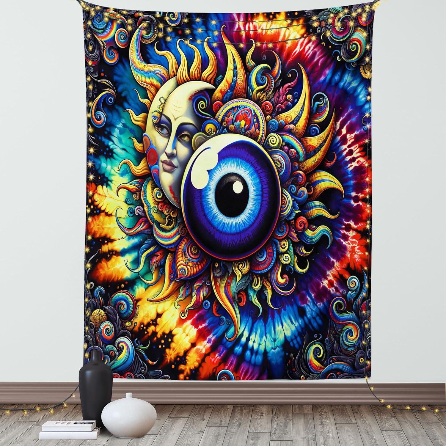 imageAmbesonne Rustic Tapestry Close Line of Poppy Petals Field Meadow Summer Holiday Sun Plant Floral Theme Wide Wall Hanging for Bedroom Living Room Dorm 60quot X 40quot Orange BrownBlue Orange Multicolor