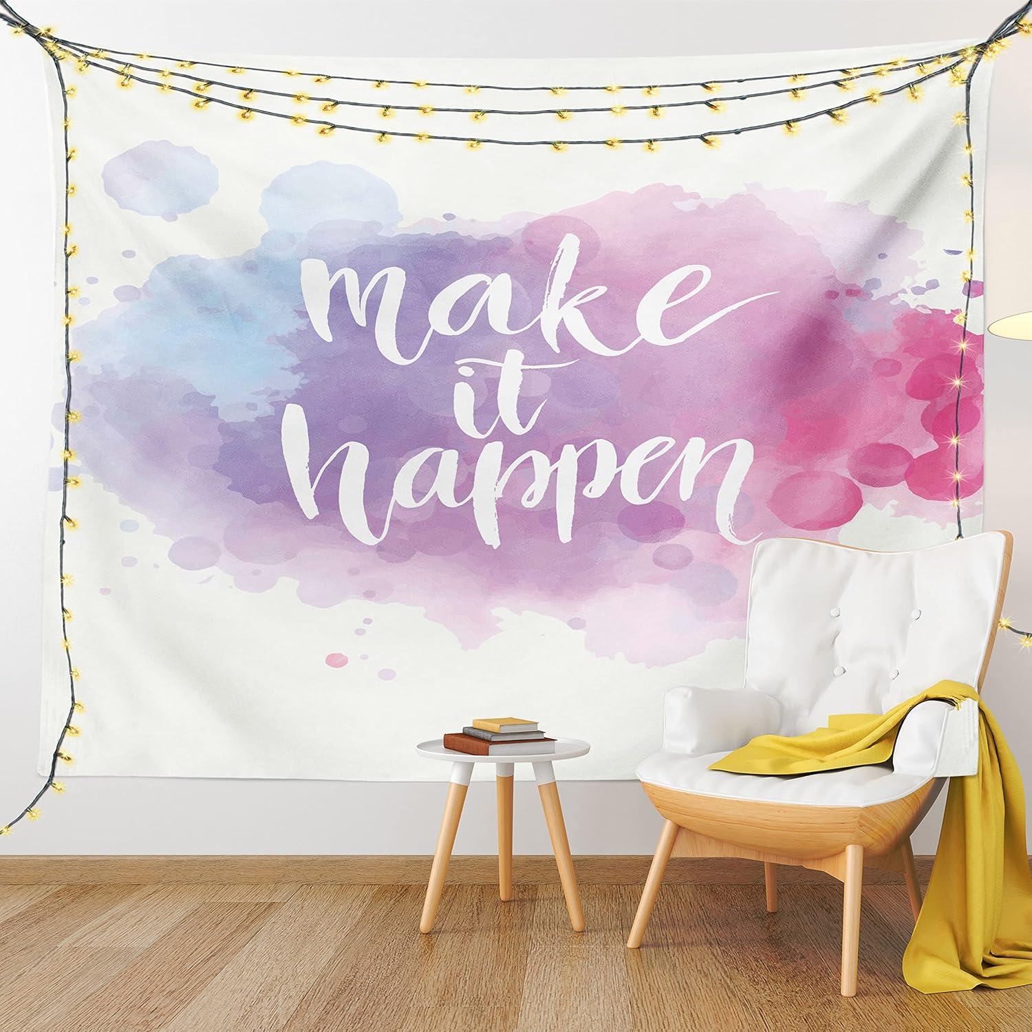 imageAmbesonne Rustic Tapestry Close Line of Poppy Petals Field Meadow Summer Holiday Sun Plant Floral Theme Wide Wall Hanging for Bedroom Living Room Dorm 60quot X 40quot Orange BrownBlue Fuchsia