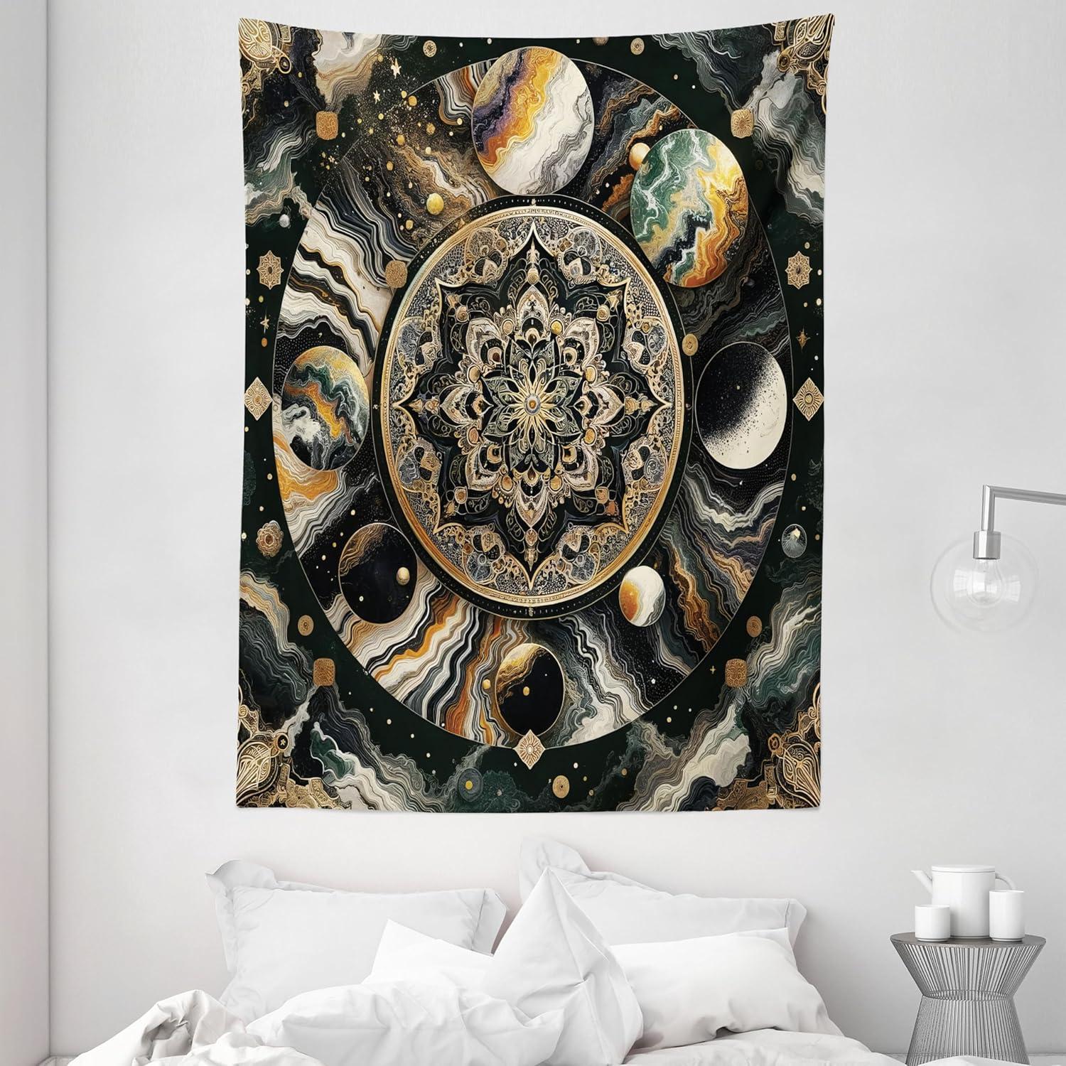 imageAmbesonne Rustic Tapestry Close Line of Poppy Petals Field Meadow Summer Holiday Sun Plant Floral Theme Wide Wall Hanging for Bedroom Living Room Dorm 60quot X 40quot Orange BrownDark Grey Earth Yellow