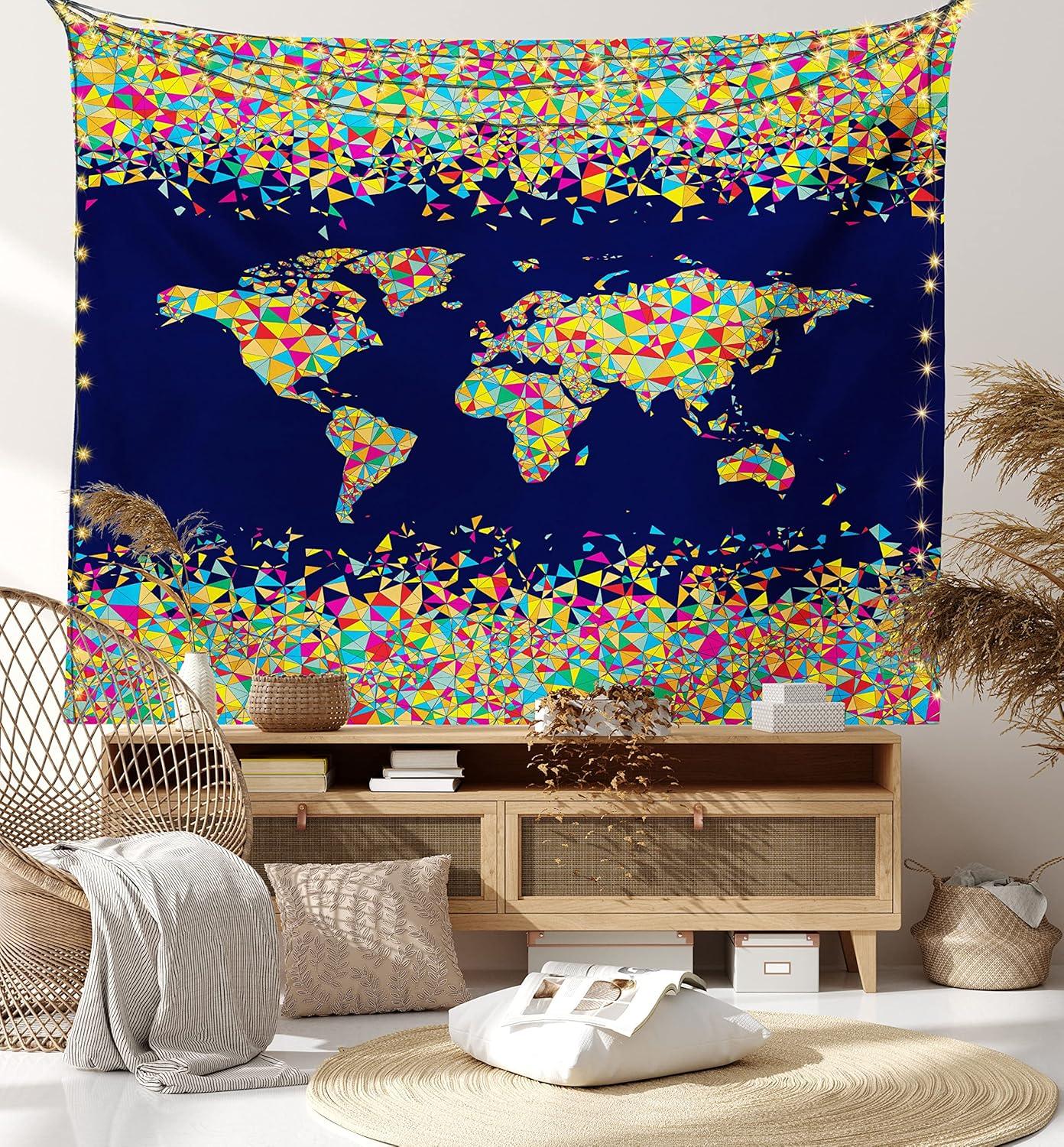 imageAmbesonne Rustic Tapestry Close Line of Poppy Petals Field Meadow Summer Holiday Sun Plant Floral Theme Wide Wall Hanging for Bedroom Living Room Dorm 60quot X 40quot Orange BrownDark Blue Yellow Blue