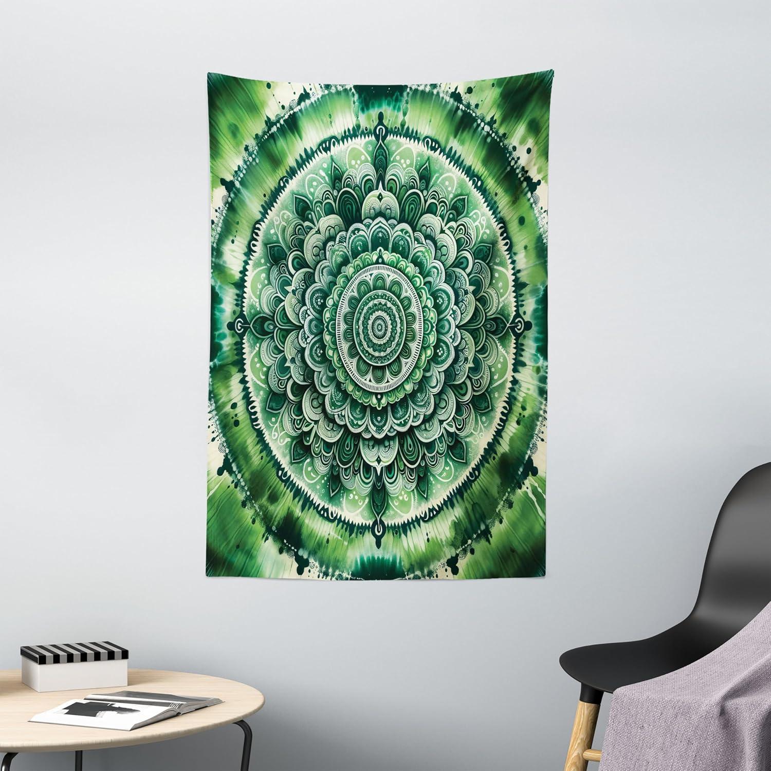 imageAmbesonne Rustic Tapestry Close Line of Poppy Petals Field Meadow Summer Holiday Sun Plant Floral Theme Wide Wall Hanging for Bedroom Living Room Dorm 60quot X 40quot Orange BrownEmerald and Green
