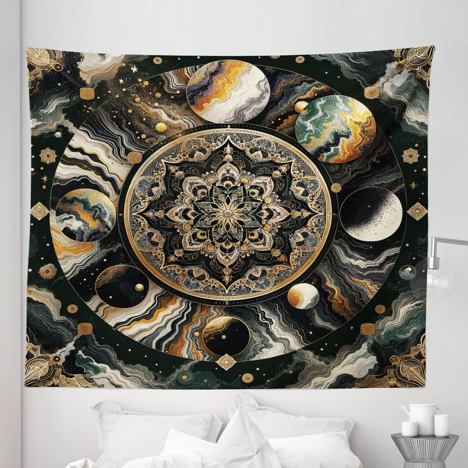 imageAmbesonne Rustic Tapestry Close Line of Poppy Petals Field Meadow Summer Holiday Sun Plant Floral Theme Wide Wall Hanging for Bedroom Living Room Dorm 60quot X 40quot Orange BrownDark Grey Earth Yellow