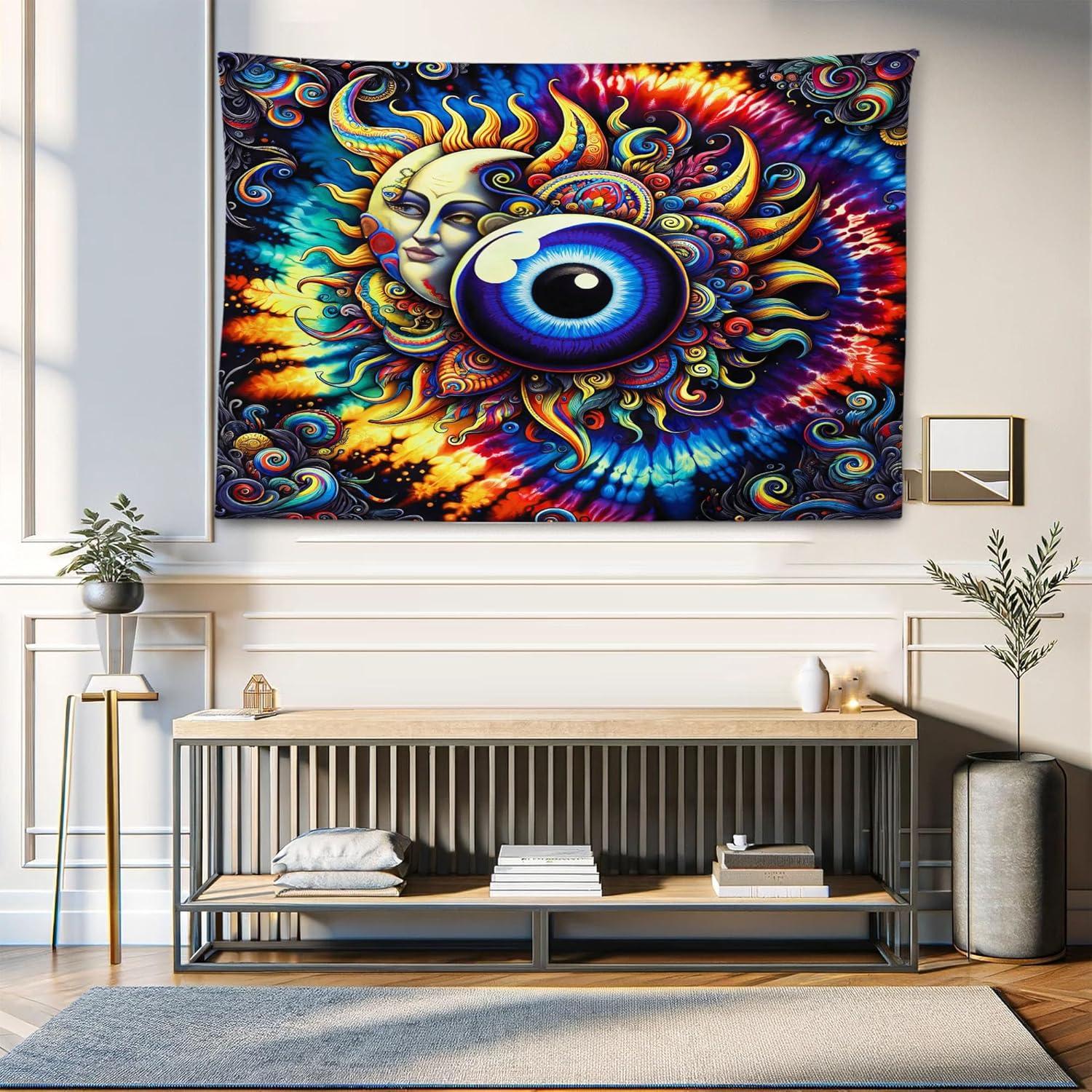 imageAmbesonne Rustic Tapestry Close Line of Poppy Petals Field Meadow Summer Holiday Sun Plant Floral Theme Wide Wall Hanging for Bedroom Living Room Dorm 60quot X 40quot Orange BrownBlue Orange Multicolor
