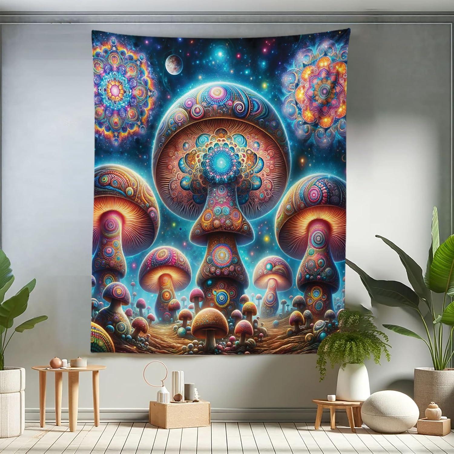 imageAmbesonne Rustic Tapestry Close Line of Poppy Petals Field Meadow Summer Holiday Sun Plant Floral Theme Wide Wall Hanging for Bedroom Living Room Dorm 60quot X 40quot Orange BrownAqua Marigold Indigo