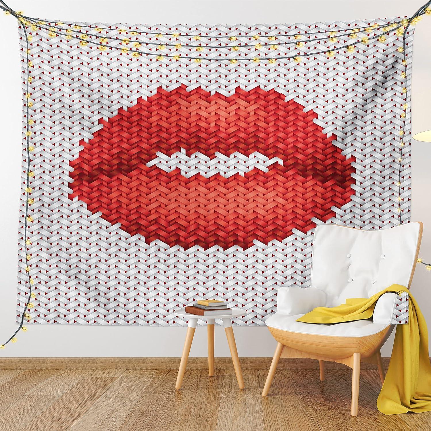imageAmbesonne Rustic Tapestry Close Line of Poppy Petals Field Meadow Summer Holiday Sun Plant Floral Theme Wide Wall Hanging for Bedroom Living Room Dorm 60quot X 40quot Orange BrownGrey and Red