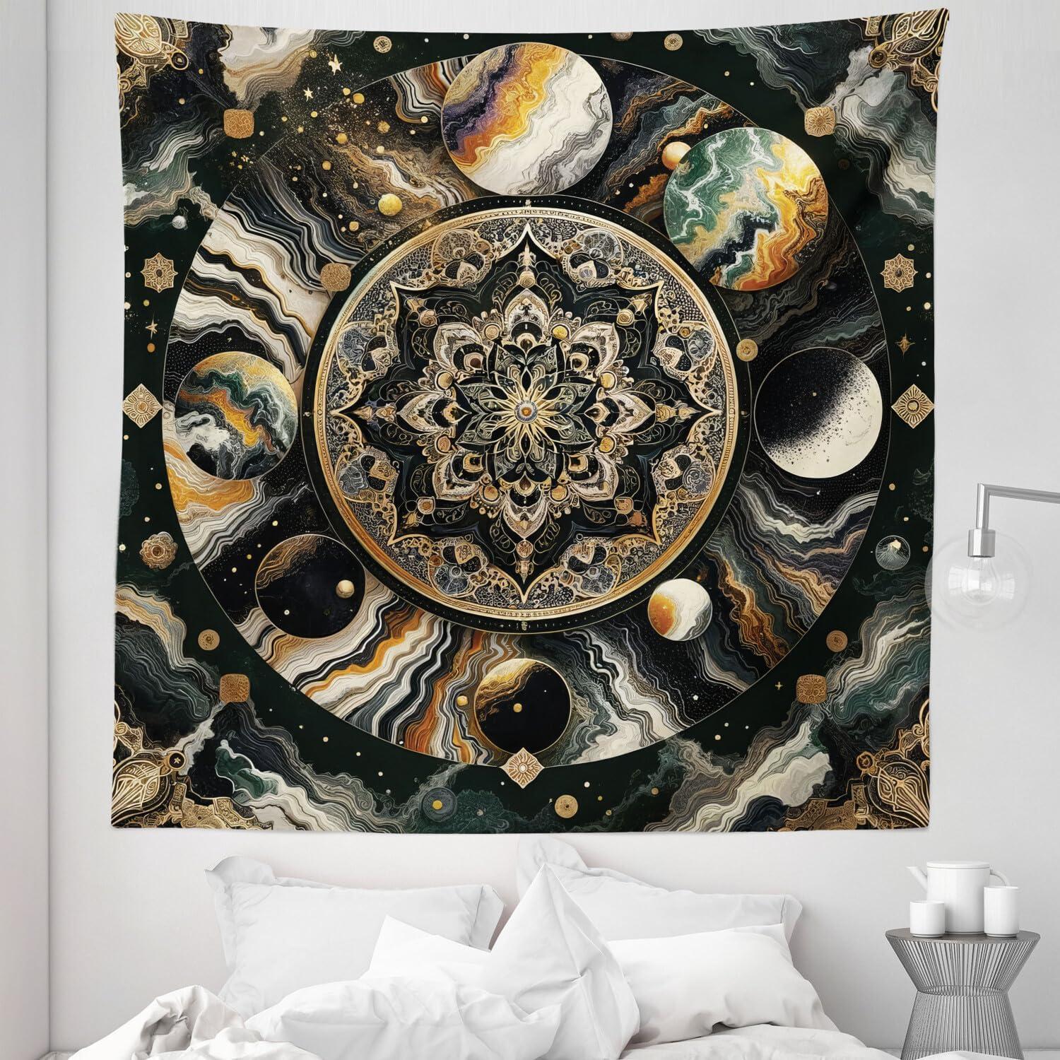 imageAmbesonne Rustic Tapestry Close Line of Poppy Petals Field Meadow Summer Holiday Sun Plant Floral Theme Wide Wall Hanging for Bedroom Living Room Dorm 60quot X 40quot Orange BrownDark Grey Earth Yellow