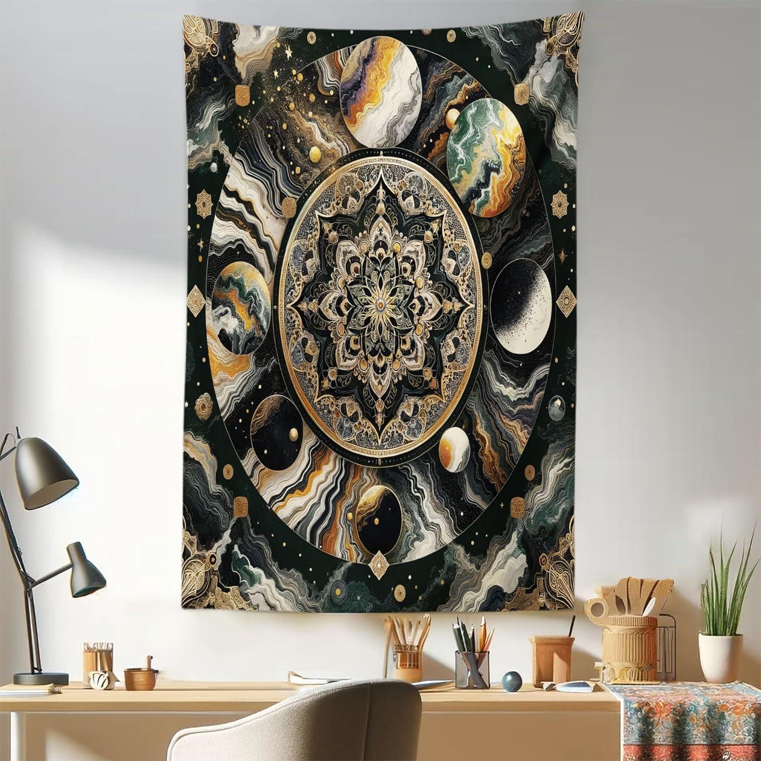 imageAmbesonne Rustic Tapestry Close Line of Poppy Petals Field Meadow Summer Holiday Sun Plant Floral Theme Wide Wall Hanging for Bedroom Living Room Dorm 60quot X 40quot Orange BrownDark Grey Earth Yellow