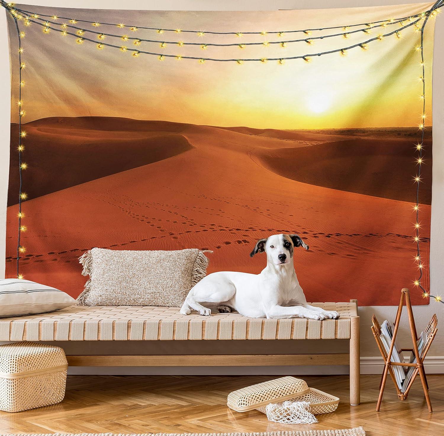 imageAmbesonne Rustic Tapestry Close Line of Poppy Petals Field Meadow Summer Holiday Sun Plant Floral Theme Wide Wall Hanging for Bedroom Living Room Dorm 60quot X 40quot Orange BrownYellow Orange