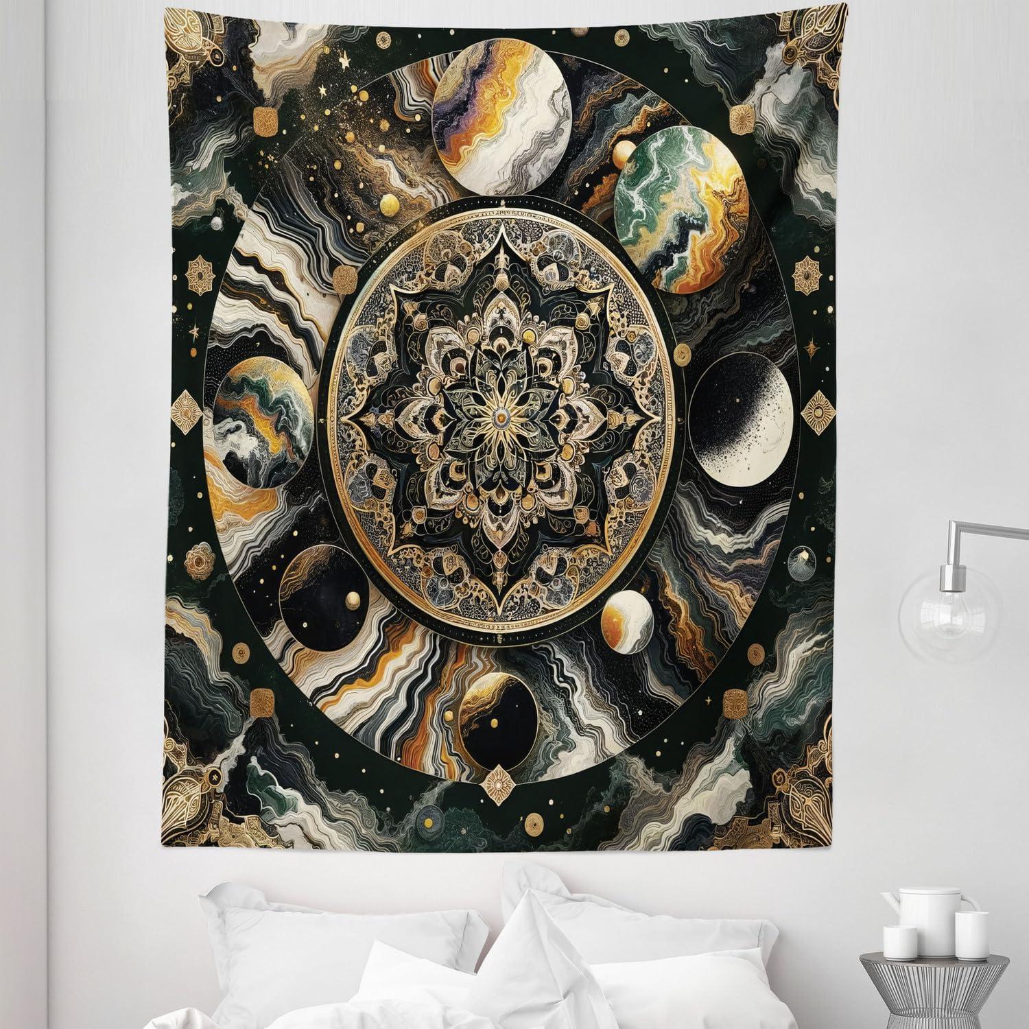 imageAmbesonne Rustic Tapestry Close Line of Poppy Petals Field Meadow Summer Holiday Sun Plant Floral Theme Wide Wall Hanging for Bedroom Living Room Dorm 60quot X 40quot Orange BrownDark Grey Earth Yellow