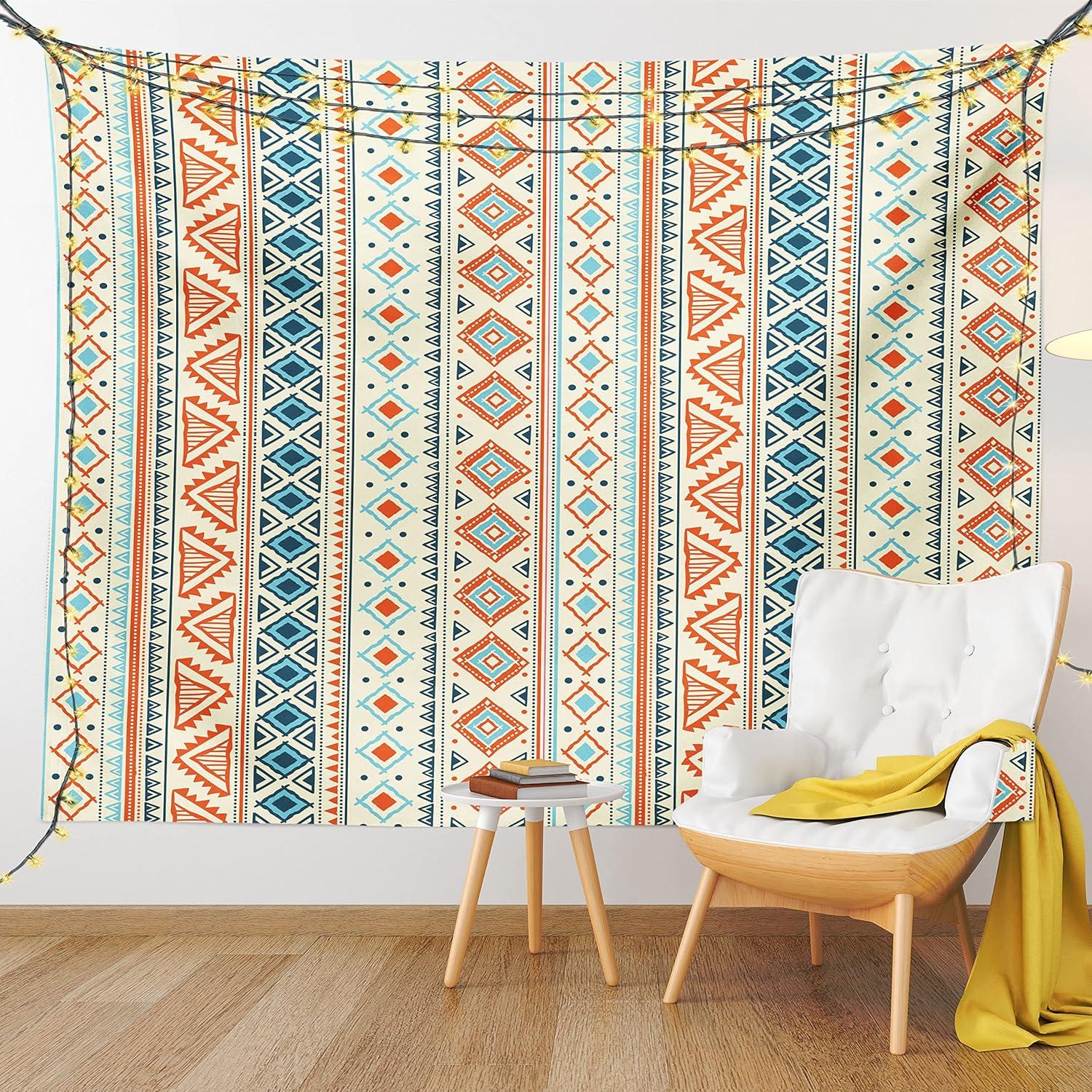 imageAmbesonne Rustic Tapestry Close Line of Poppy Petals Field Meadow Summer Holiday Sun Plant Floral Theme Wide Wall Hanging for Bedroom Living Room Dorm 60quot X 40quot Orange BrownBlue Orange Ivory