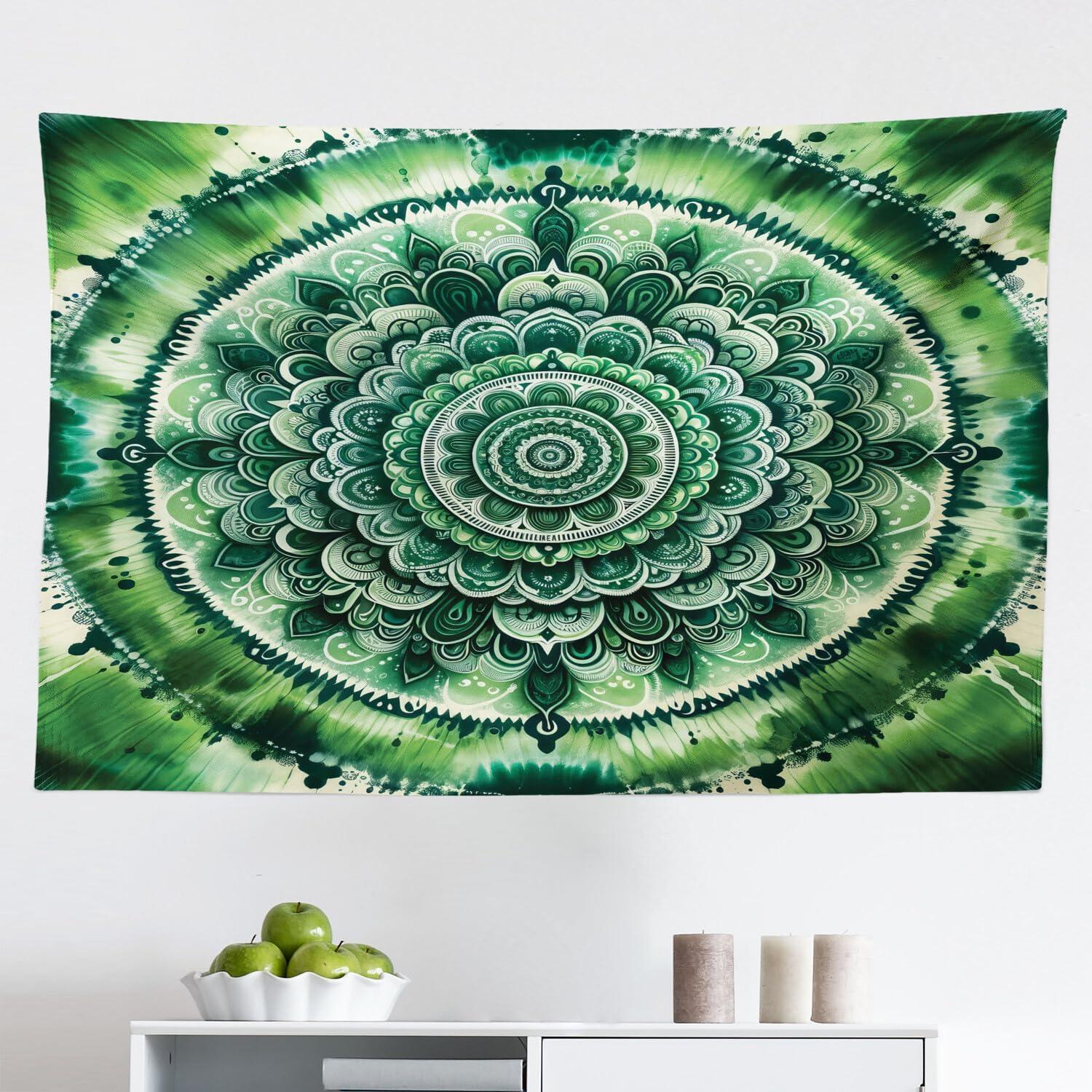 imageAmbesonne Rustic Tapestry Close Line of Poppy Petals Field Meadow Summer Holiday Sun Plant Floral Theme Wide Wall Hanging for Bedroom Living Room Dorm 60quot X 40quot Orange BrownEmerald and Green