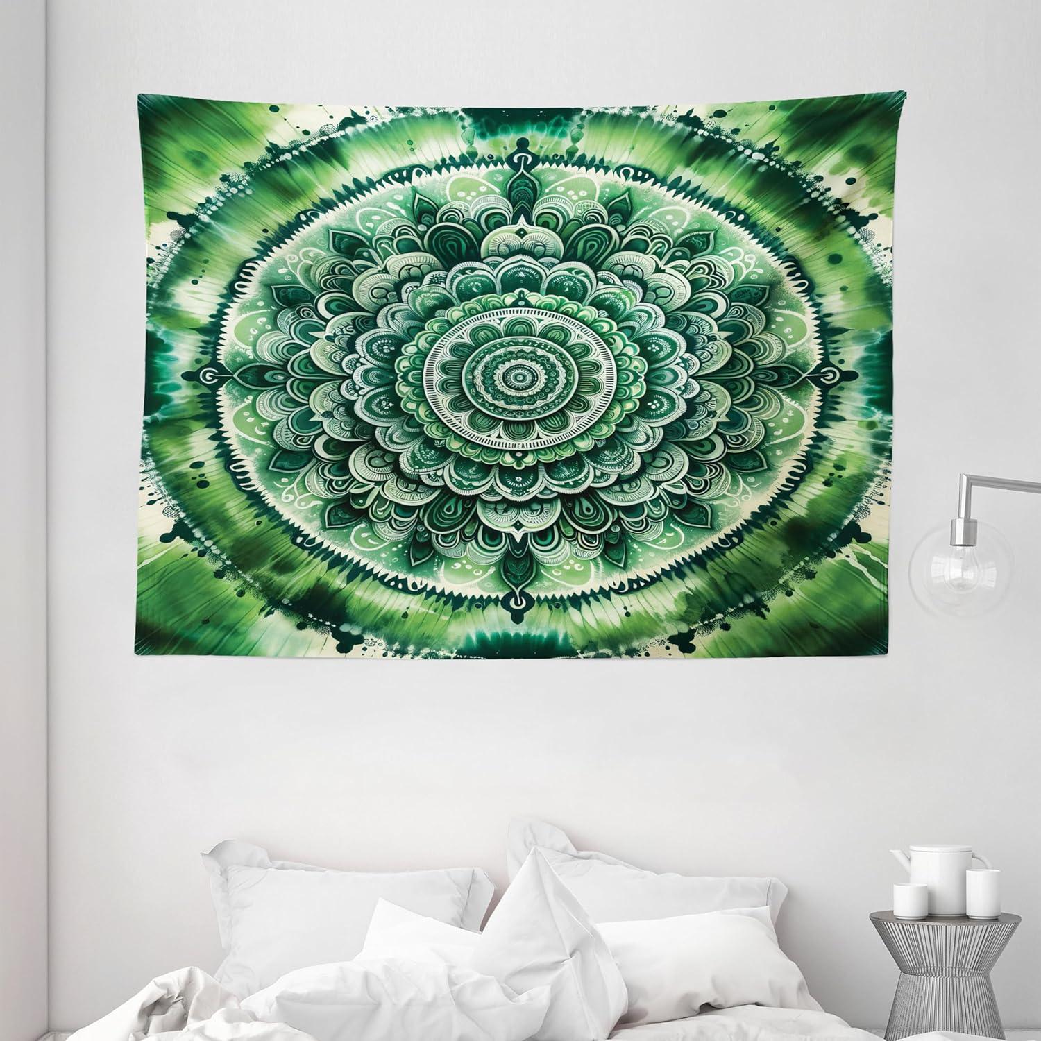 imageAmbesonne Rustic Tapestry Close Line of Poppy Petals Field Meadow Summer Holiday Sun Plant Floral Theme Wide Wall Hanging for Bedroom Living Room Dorm 60quot X 40quot Orange BrownEmerald and Green