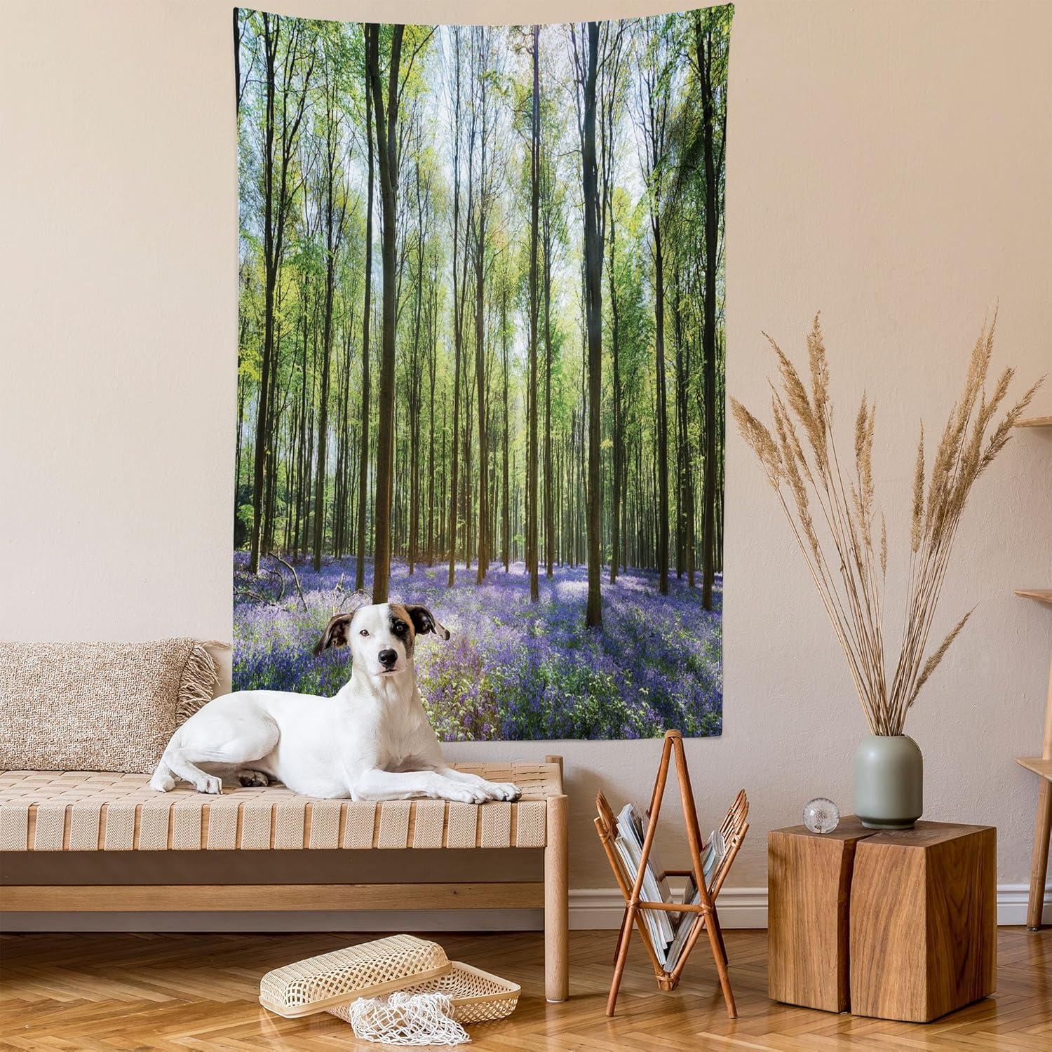 imageAmbesonne Rustic Tapestry Close Line of Poppy Petals Field Meadow Summer Holiday Sun Plant Floral Theme Wide Wall Hanging for Bedroom Living Room Dorm 60quot X 40quot Orange BrownGreen Lavender